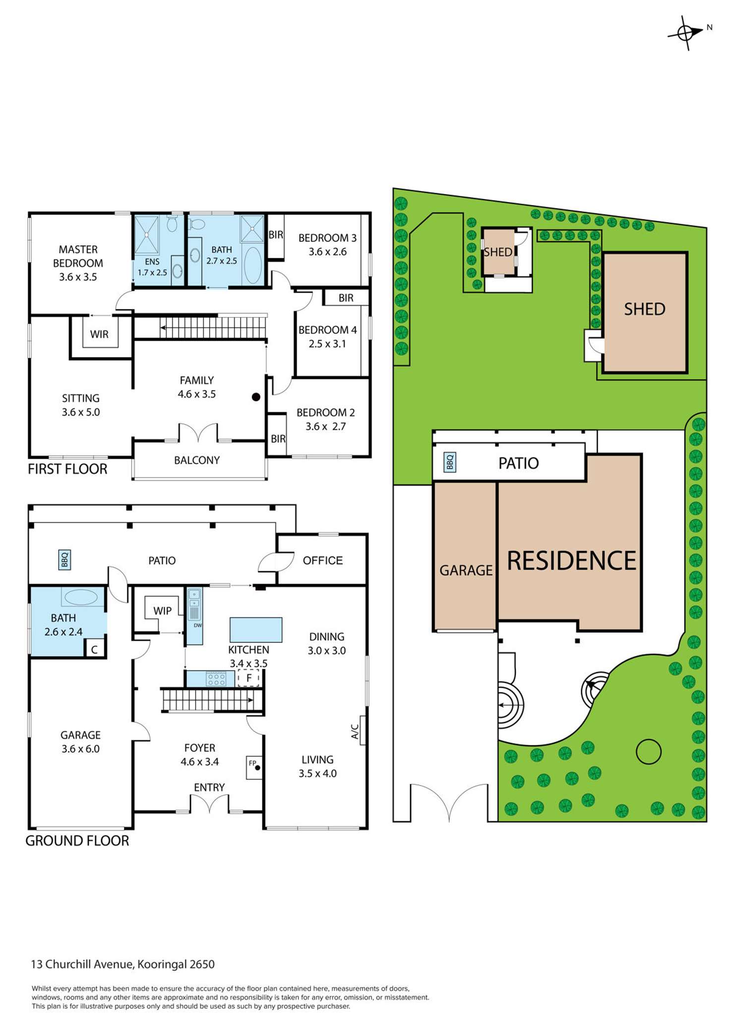 Floorplan of Homely house listing, 13 Churchill Avenue, Kooringal NSW 2650