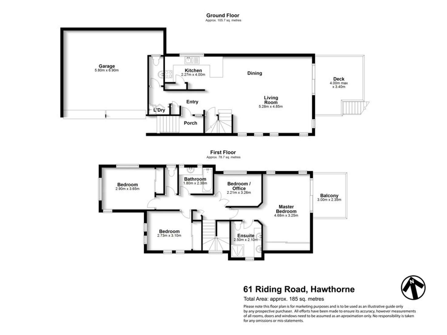Floorplan of Homely house listing, 61 Riding Road, Hawthorne QLD 4171