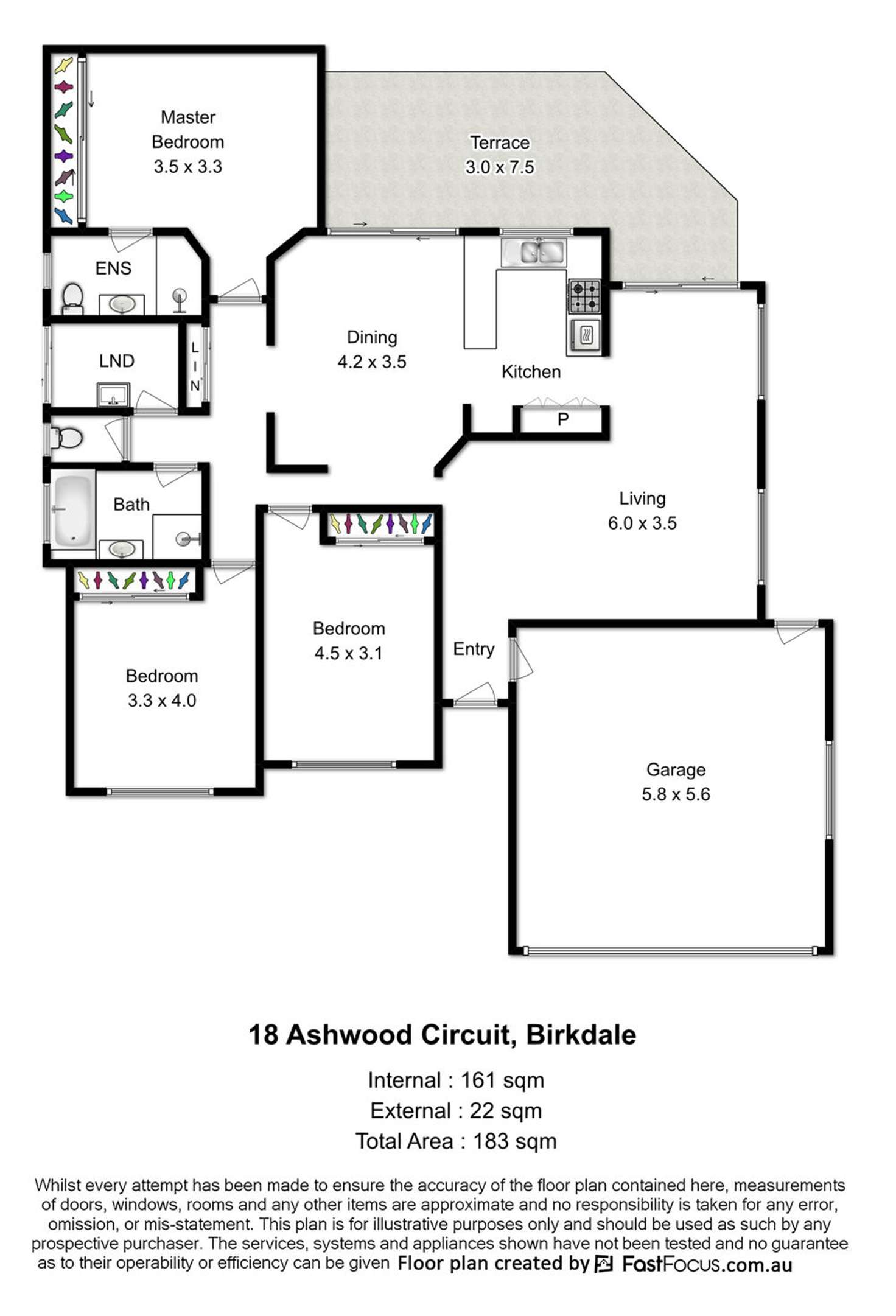 Floorplan of Homely house listing, 18 Ashwood Circuit, Birkdale QLD 4159