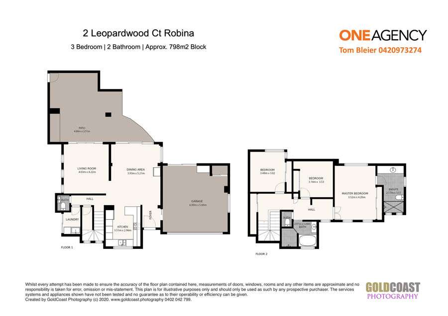Floorplan of Homely villa listing, 2 Leopardwood Circuit, Robina QLD 4226