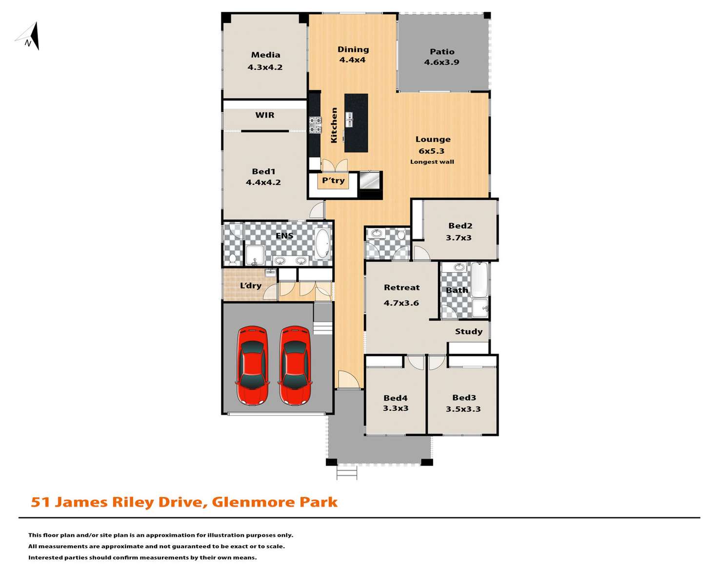 Floorplan of Homely house listing, 51 James Riley Drive, Glenmore Park NSW 2745