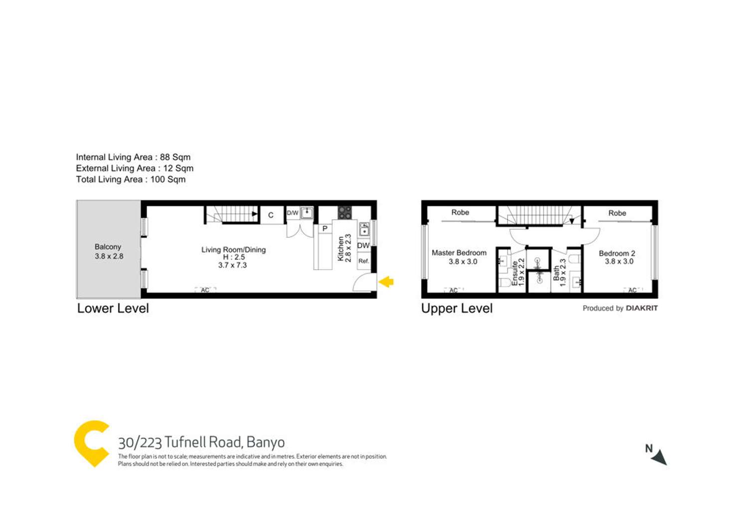Floorplan of Homely unit listing, 30/223 Tufnell Road, Banyo QLD 4014