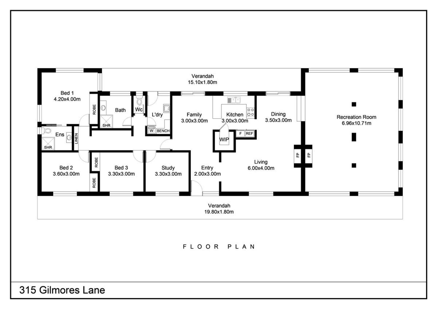 Floorplan of Homely acreageSemiRural listing, 315 Gilmores Lane, Halfway Creek NSW 2460