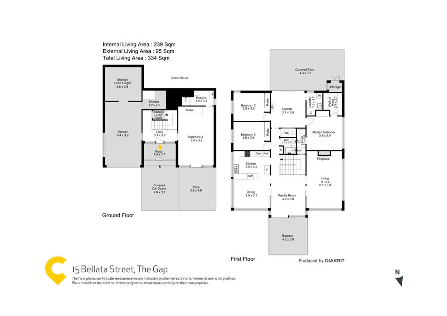 Floorplan of Homely house listing, 15 Bellata Street, The Gap QLD 4061