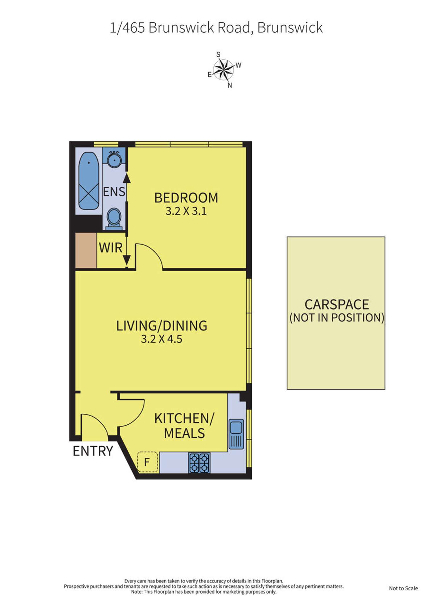 Floorplan of Homely apartment listing, 1/465 Brunswick Road, Brunswick VIC 3056