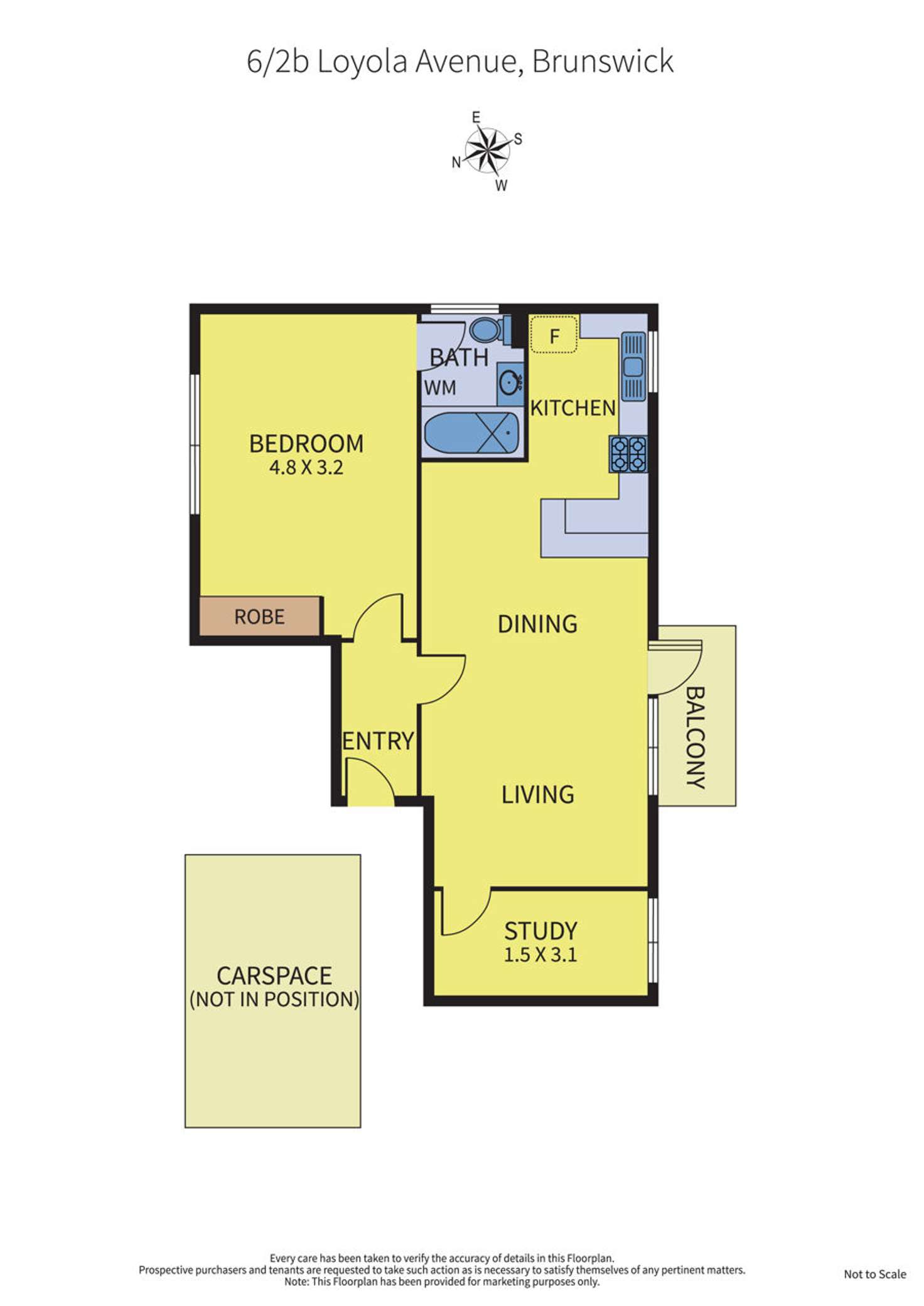 Floorplan of Homely apartment listing, 6/2b Loyola Avenue, Brunswick VIC 3056