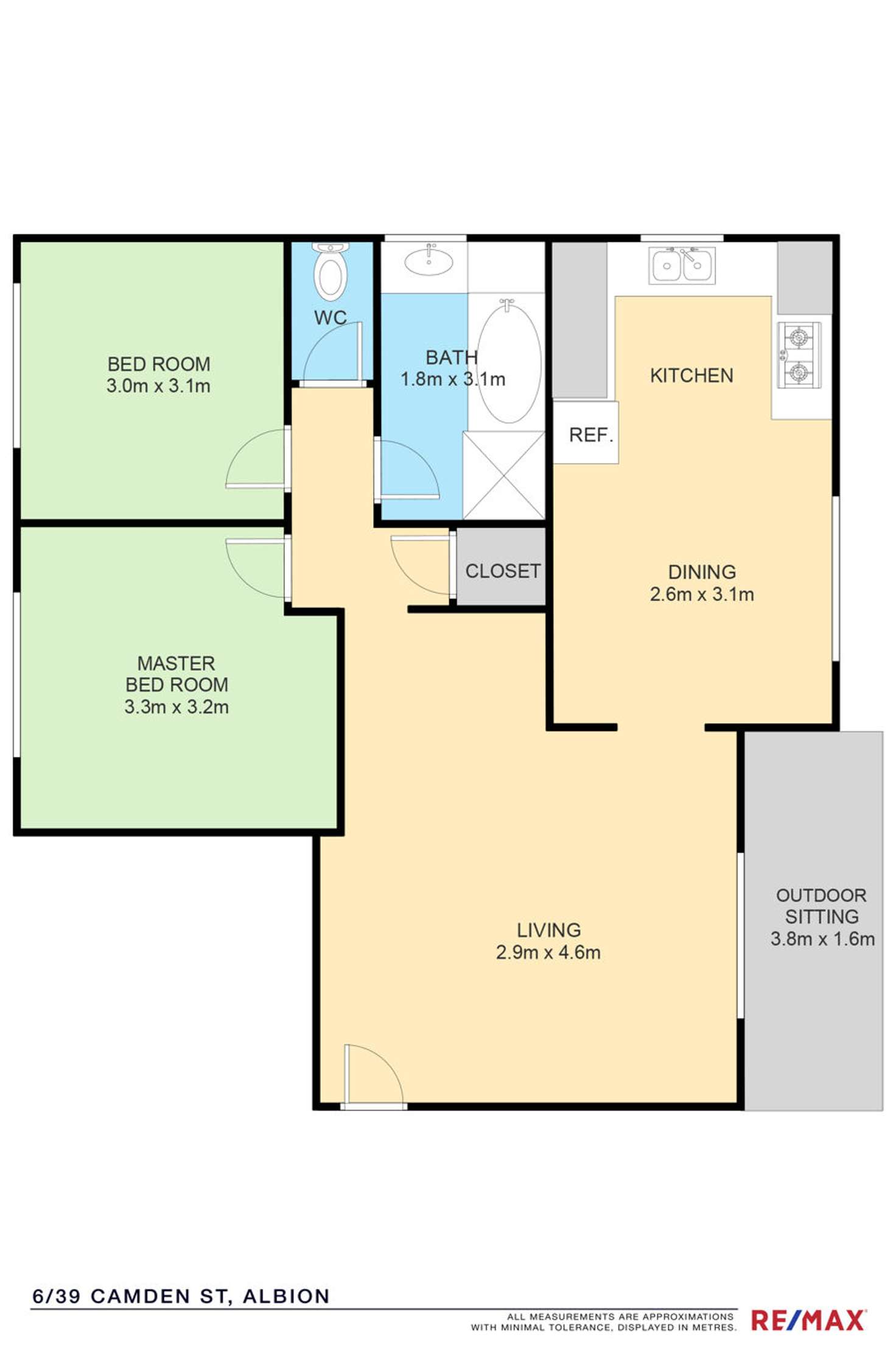 Floorplan of Homely unit listing, 6/39 Camden st, Albion QLD 4010