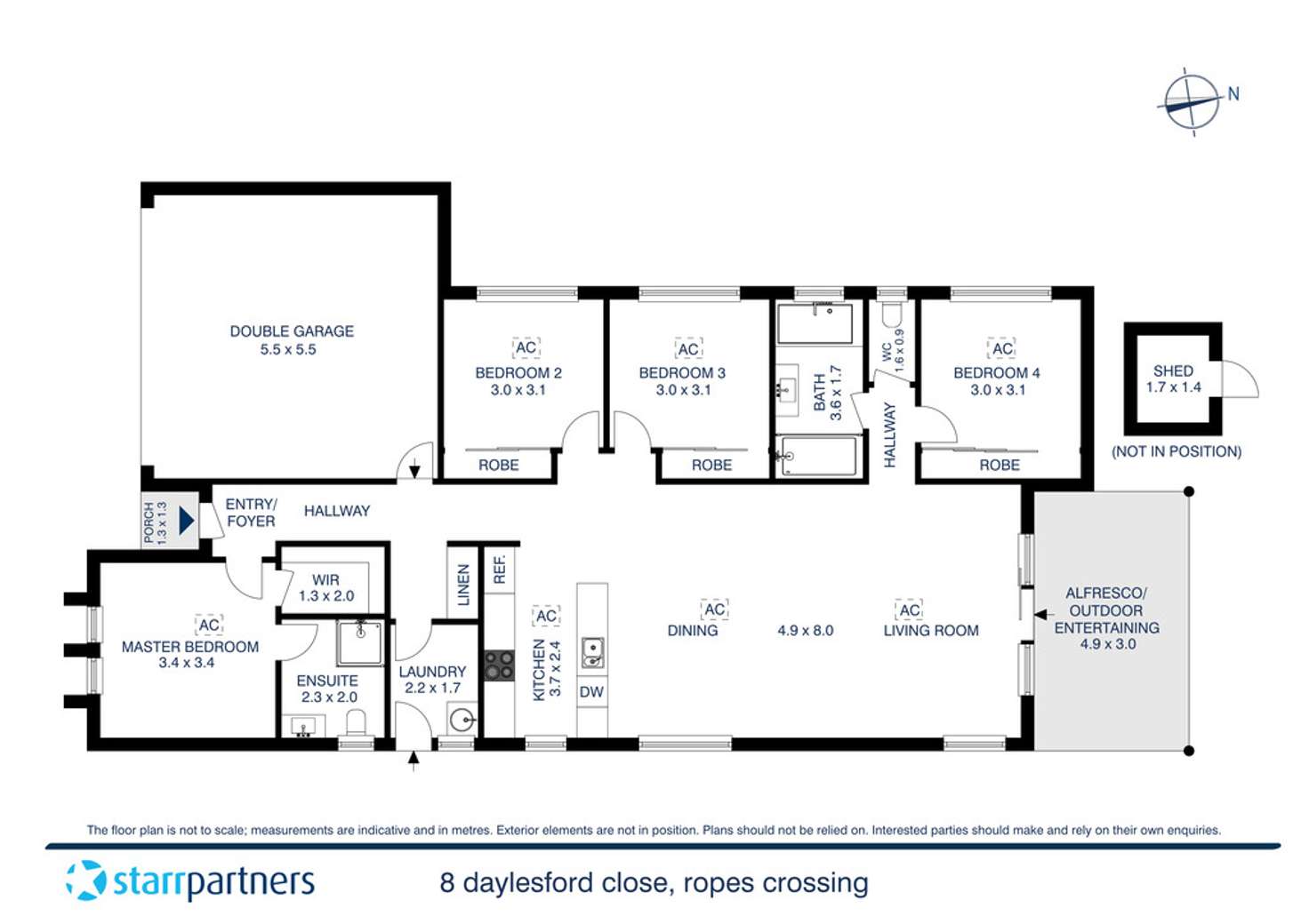 Floorplan of Homely house listing, 8 Daylesford Close, Ropes Crossing NSW 2760