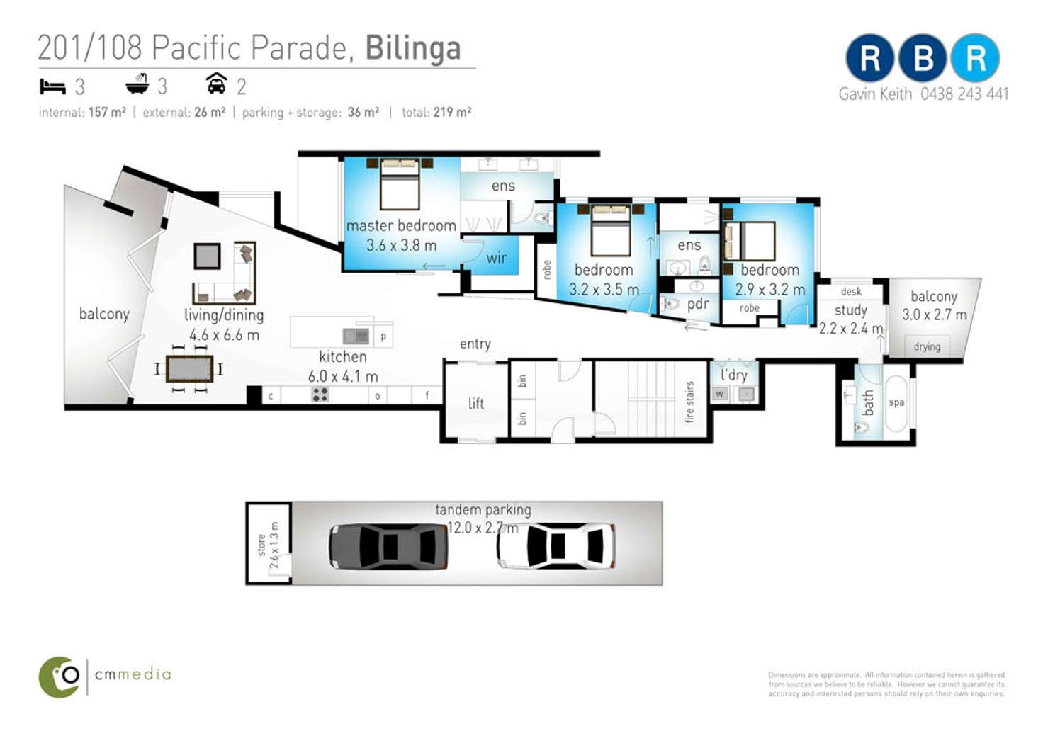 Floorplan of Homely apartment listing, 201/108 Pacific Parade, Bilinga QLD 4225
