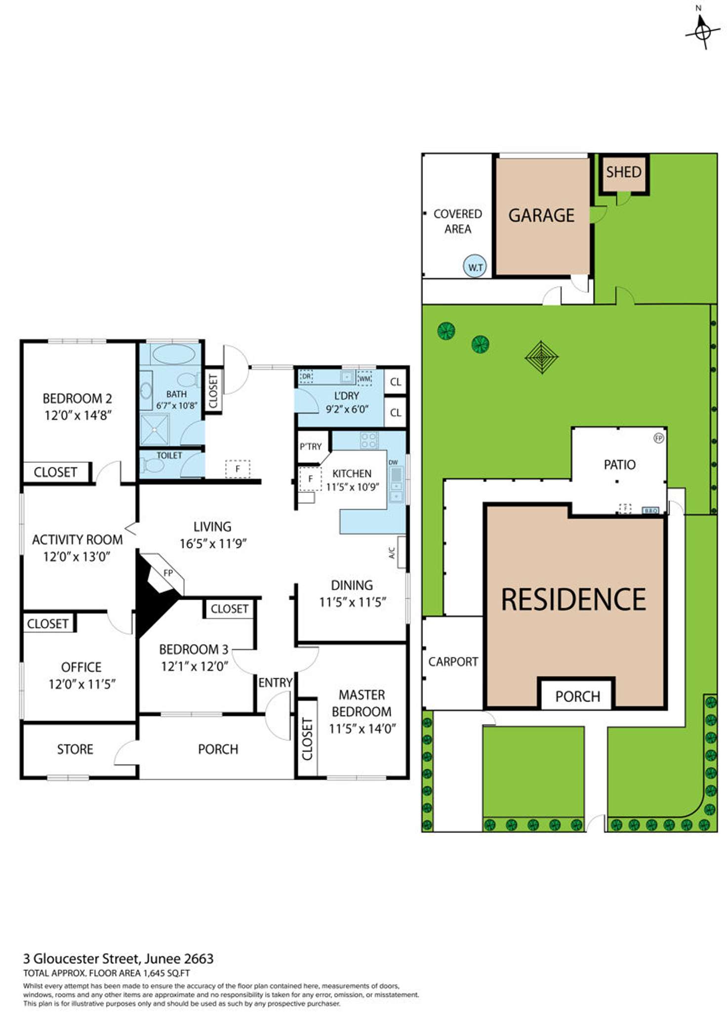 Floorplan of Homely house listing, 3 Gloucester St, Junee NSW 2663
