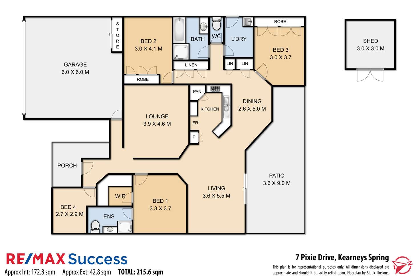 Floorplan of Homely house listing, 7 Pixie Drive, Kearneys Spring QLD 4350
