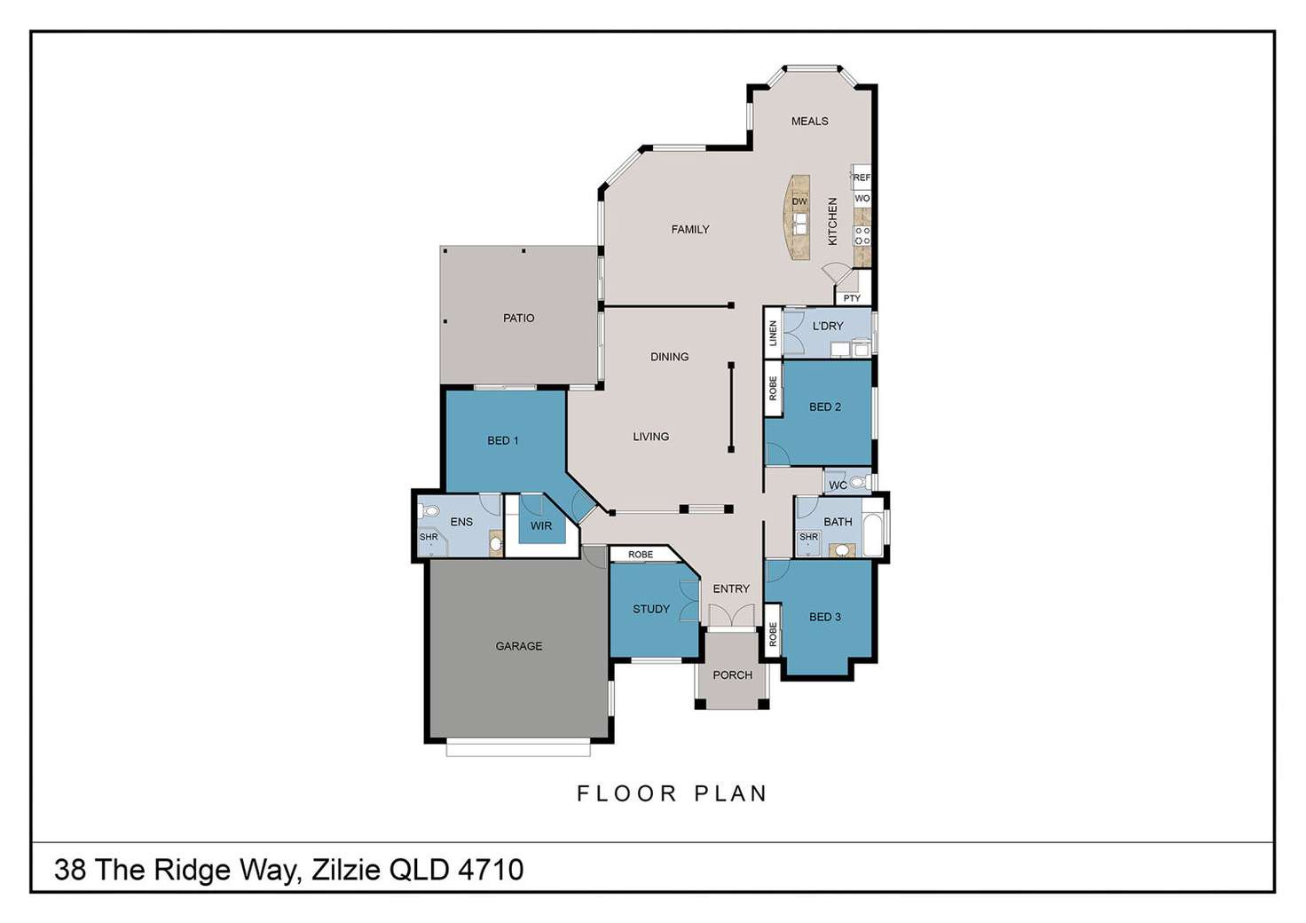Floorplan of Homely house listing, 38 The Ridge Way, Zilzie QLD 4710