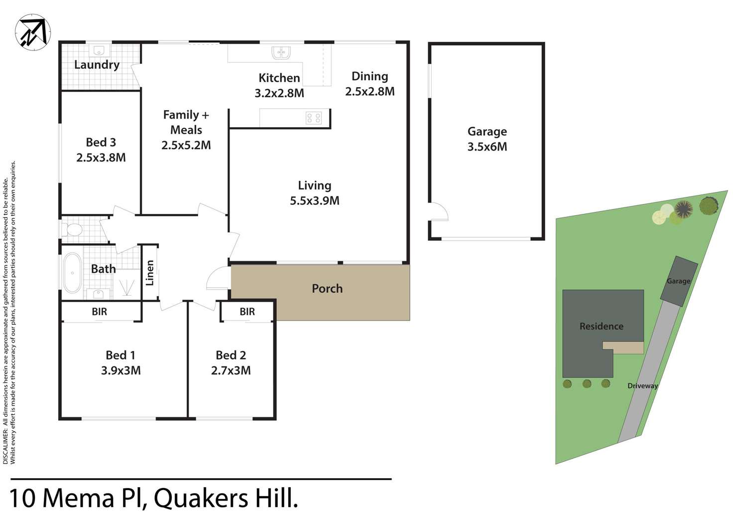 Floorplan of Homely house listing, 10 Mema Place, Quakers Hill NSW 2763