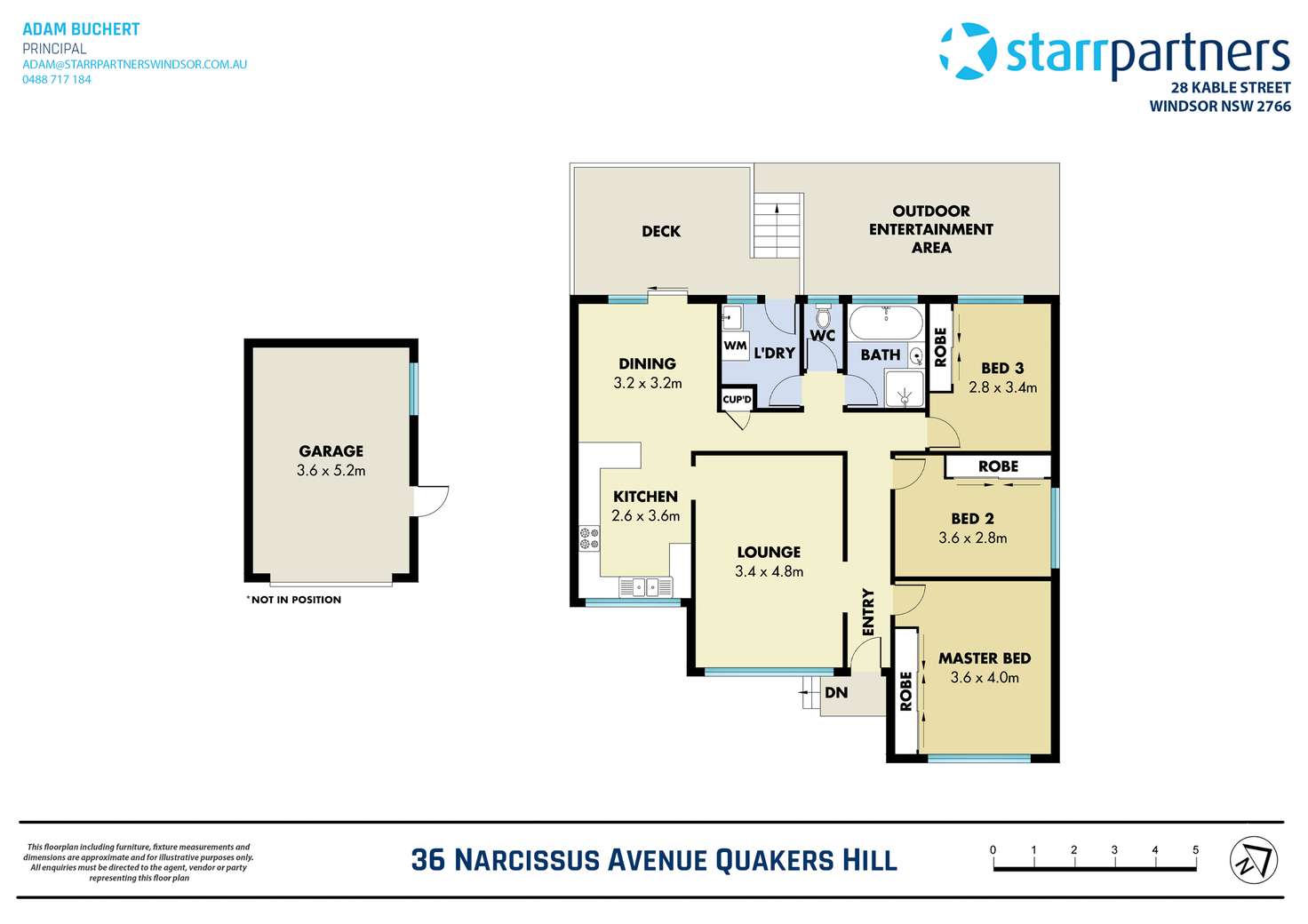 Floorplan of Homely house listing, 36 Narcissus Avenue, Quakers Hill NSW 2763