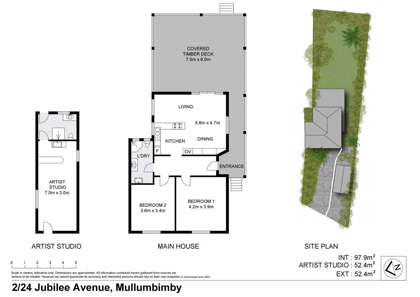 Floorplan of Homely semiDetached listing, 2/24 Jubilee Av, Mullumbimby NSW 2482