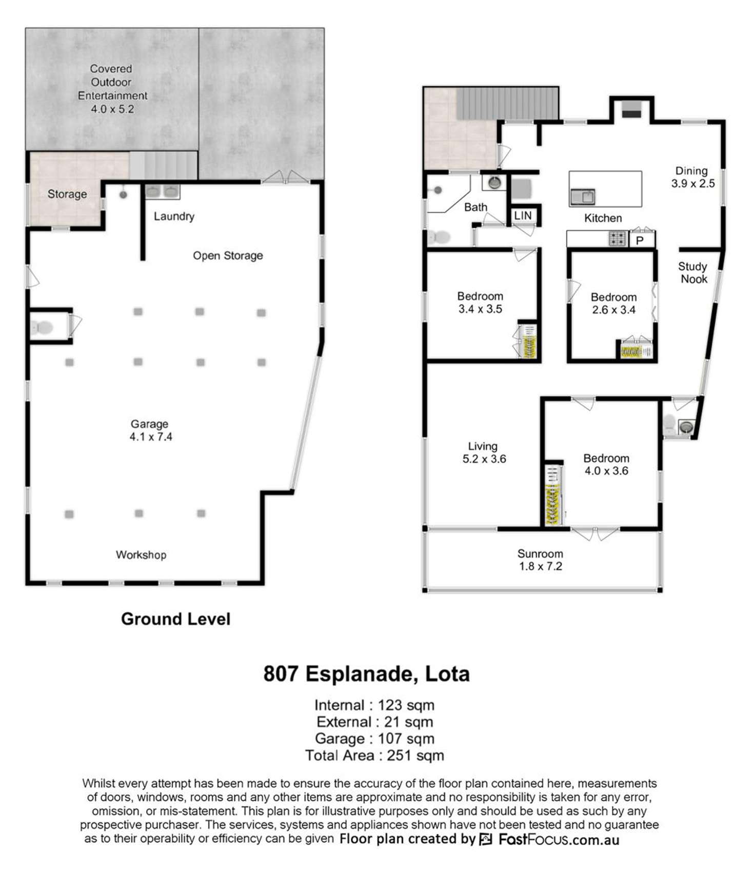 Floorplan of Homely house listing, 807 Esplanade, Lota QLD 4179