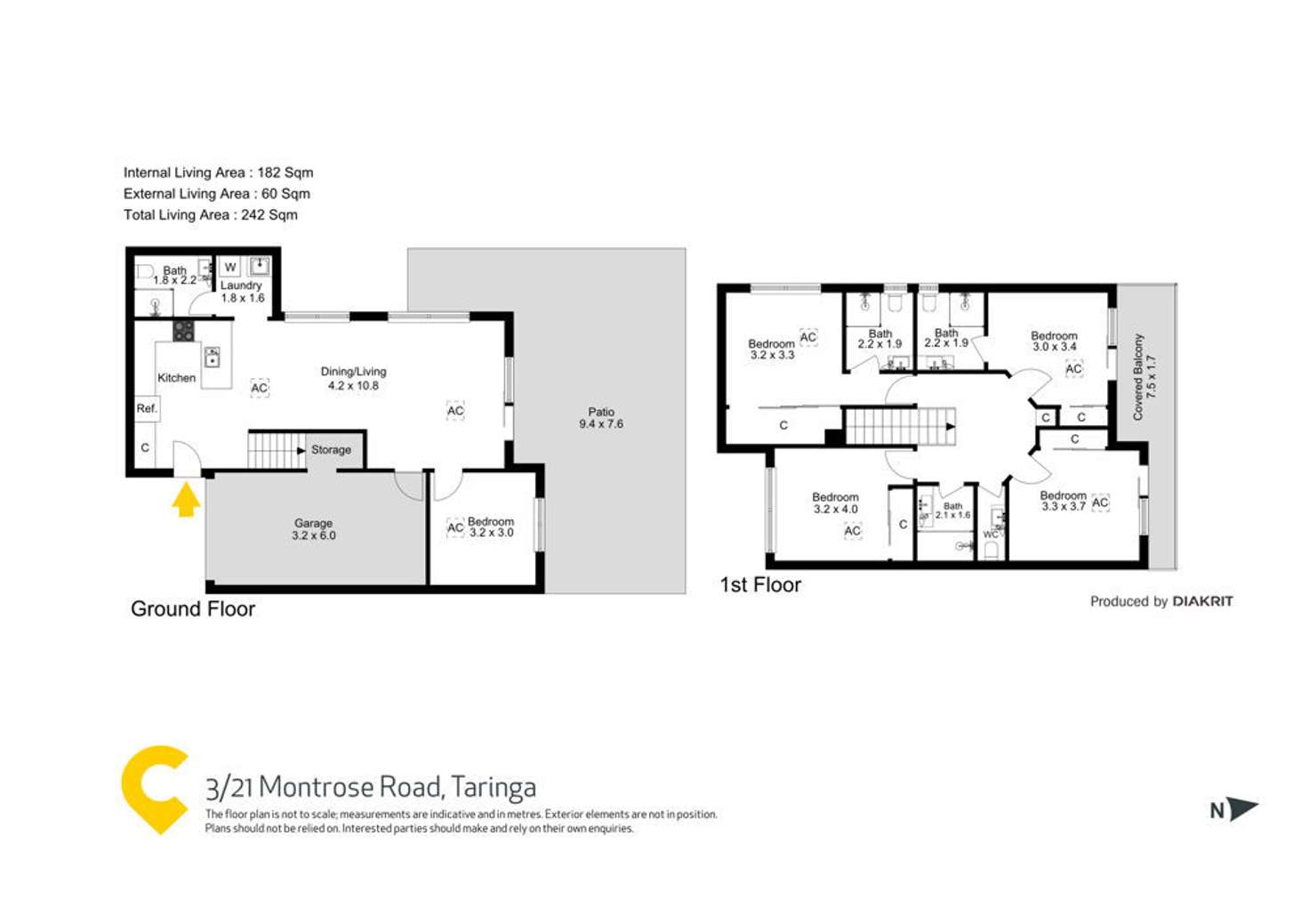 Floorplan of Homely house listing, 3/21 Montrose Road, Taringa QLD 4068