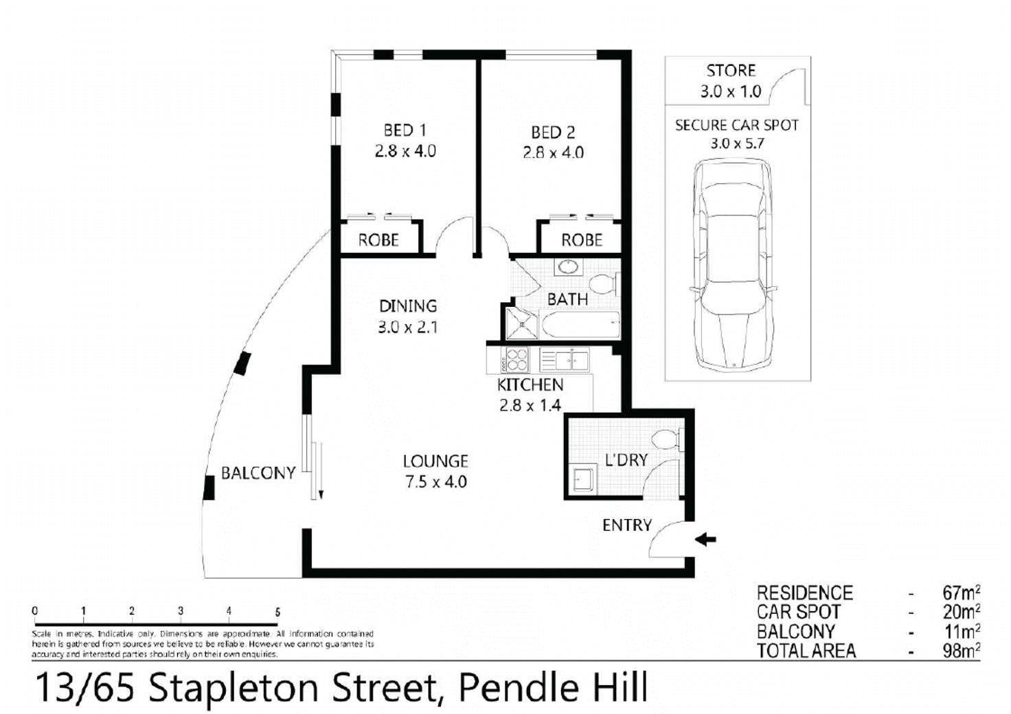 Floorplan of Homely unit listing, 13/65-69 Stapleton Street, Pendle Hill NSW 2145