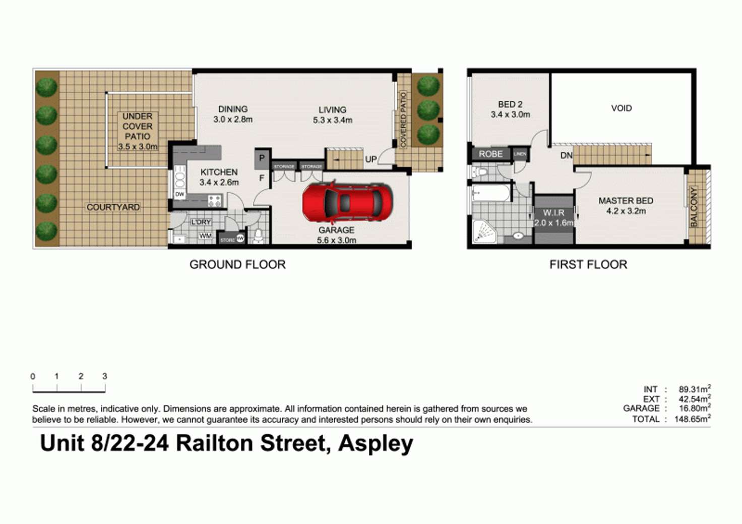 Floorplan of Homely townhouse listing, 8/22-24 Railton St, Aspley QLD 4034