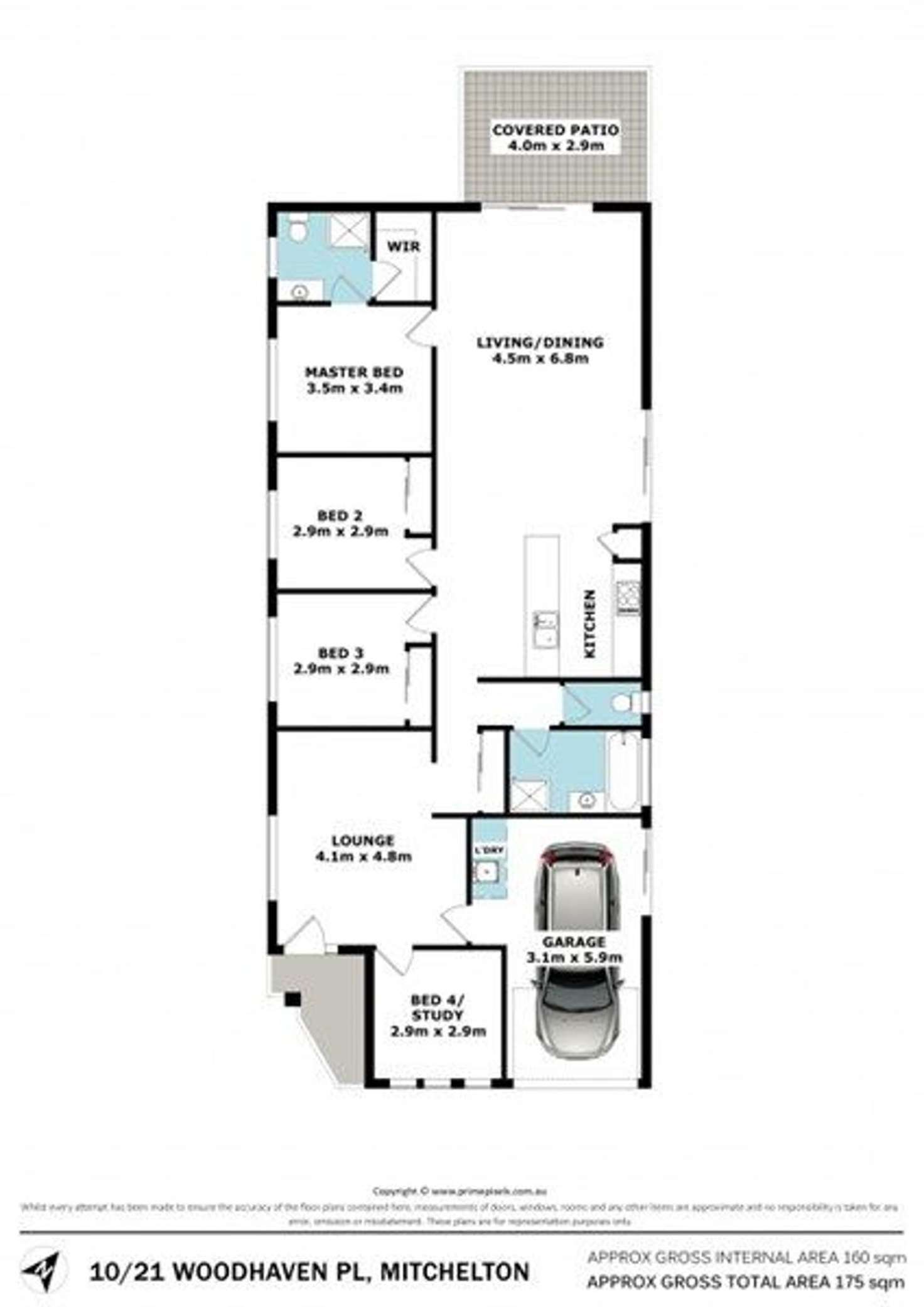 Floorplan of Homely house listing, 10/21 Woodhaven Place, Mitchelton QLD 4053