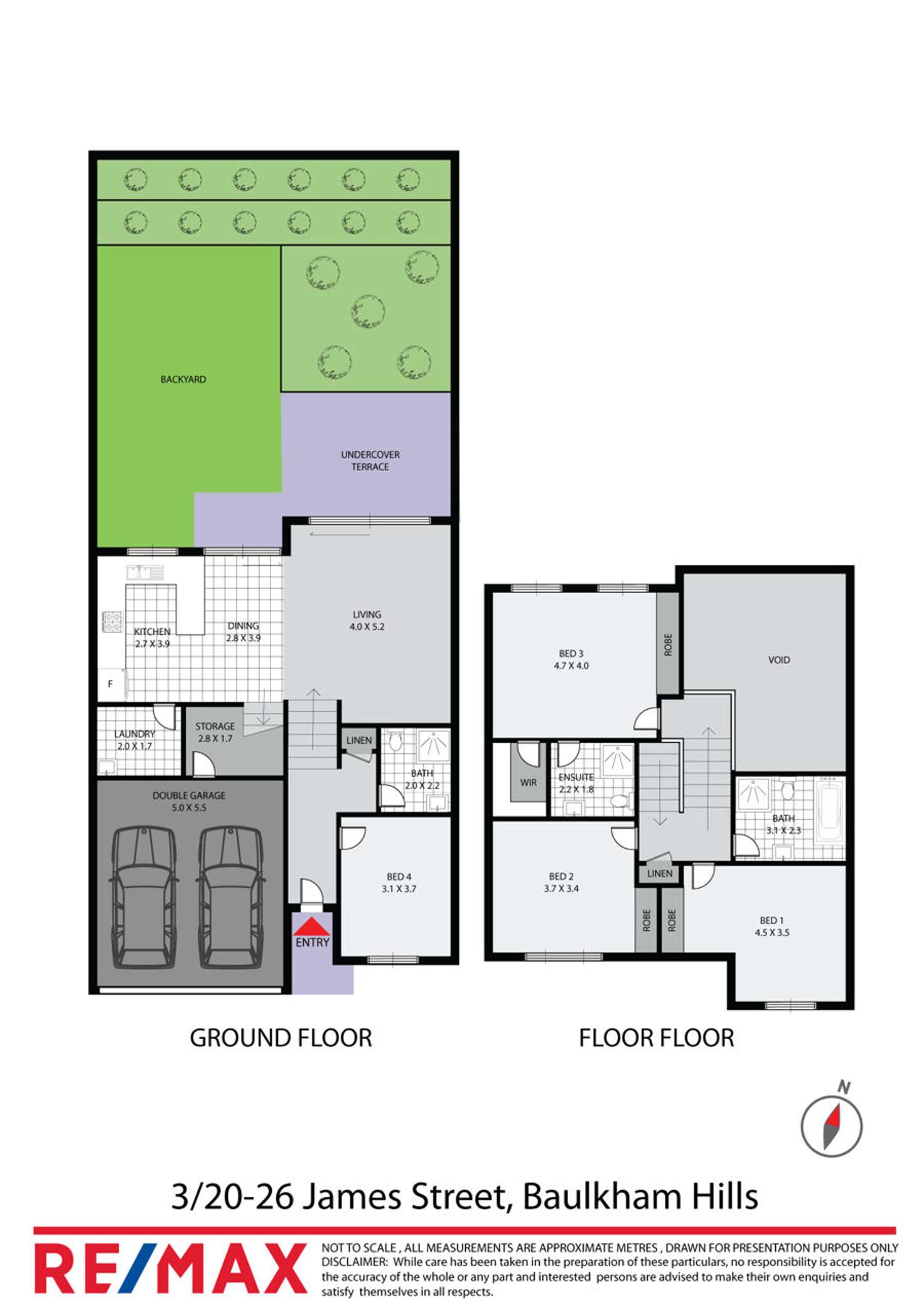 Floorplan of Homely townhouse listing, 3/20-26 James Street, Baulkham Hills NSW 2153