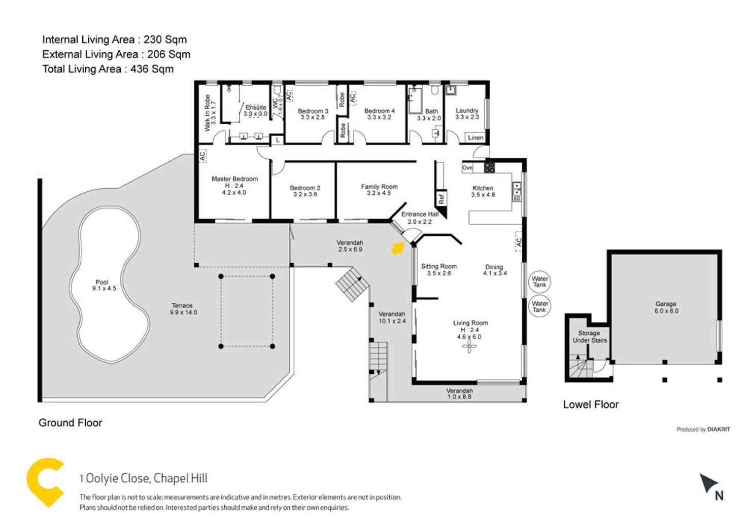 Floorplan of Homely house listing, 1 Oolyie Close, Chapel Hill QLD 4069