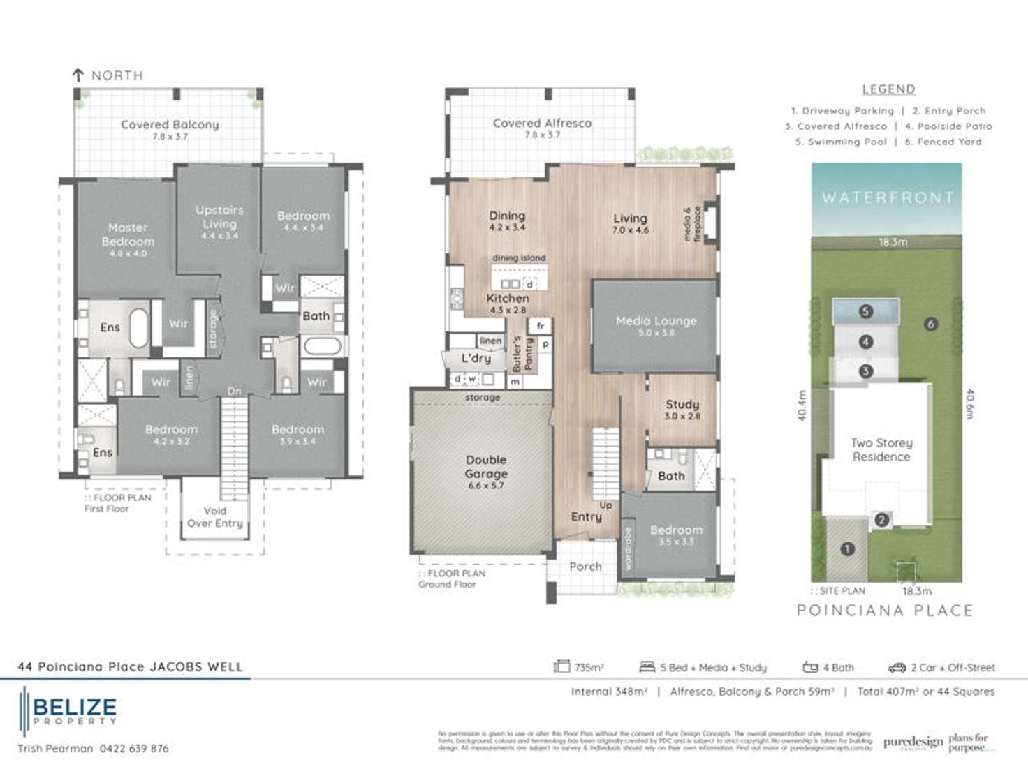 Floorplan of Homely house listing, 44 Poinciana Drive, Jacobs Well QLD 4208