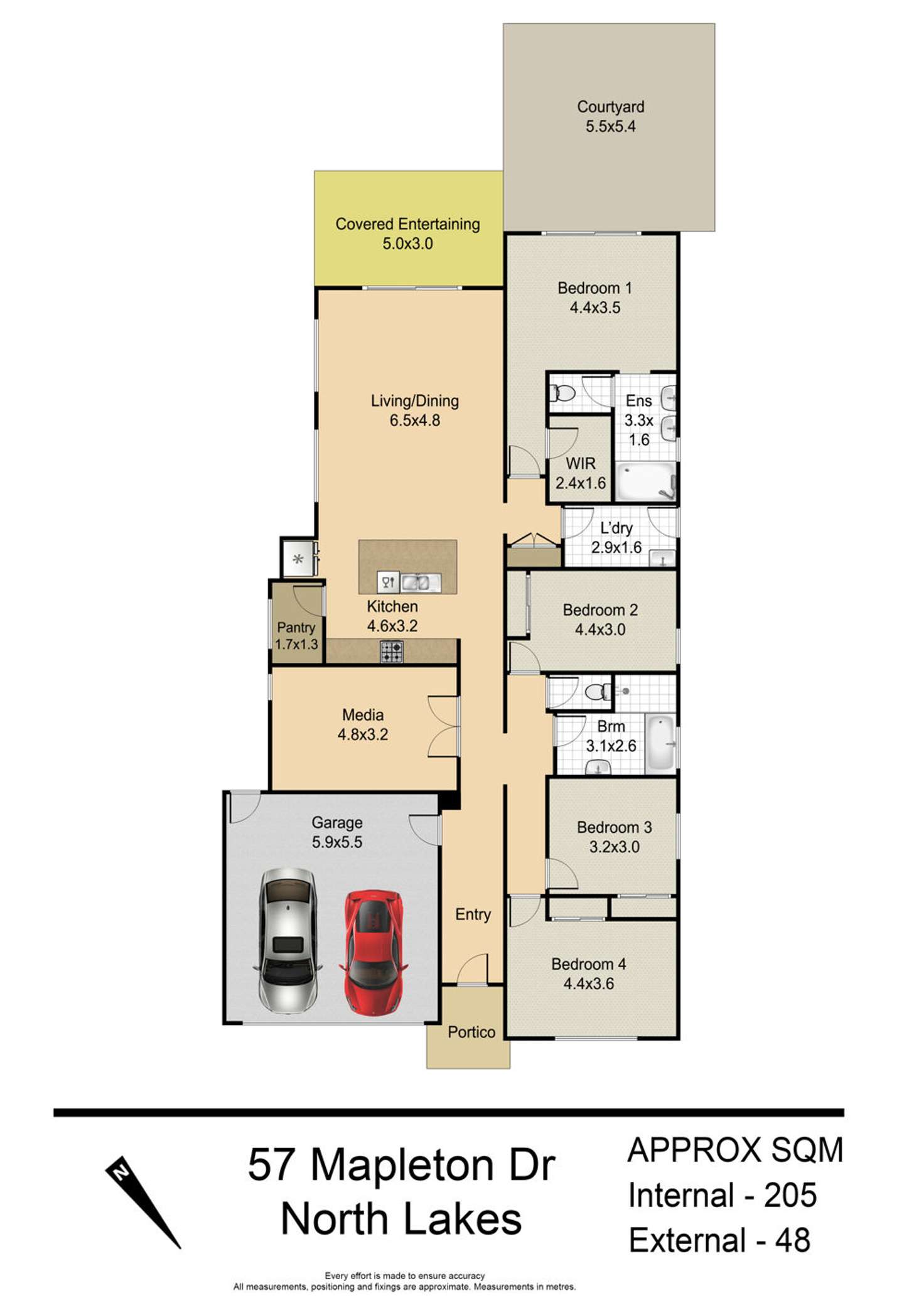 Floorplan of Homely house listing, 57 Mapleton Drive, North Lakes QLD 4509