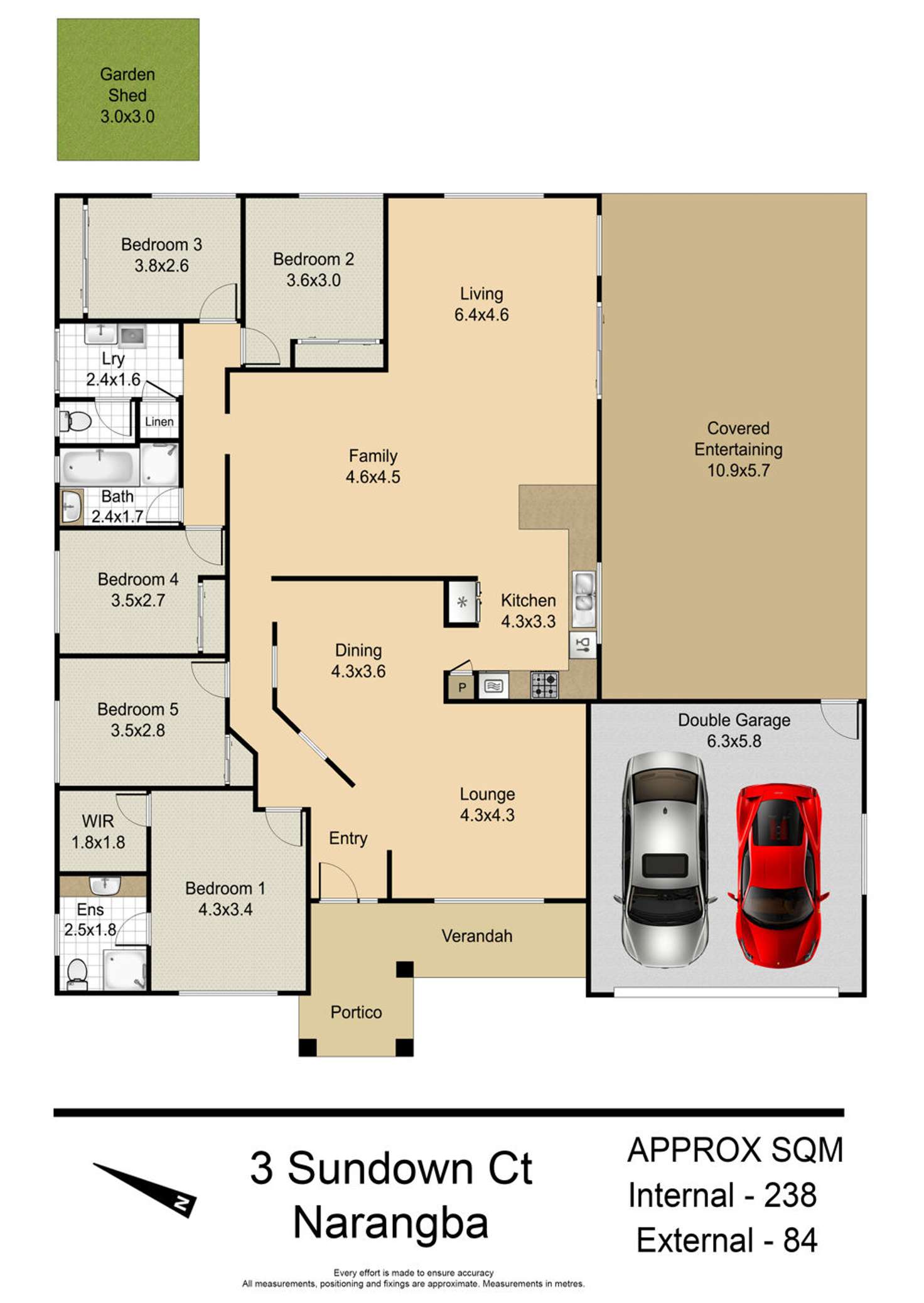 Floorplan of Homely house listing, 3 Sundown Court, Narangba QLD 4504