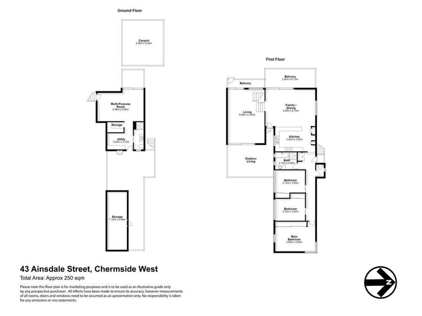 Floorplan of Homely house listing, 43 Ainsdale Street, Chermside West QLD 4032