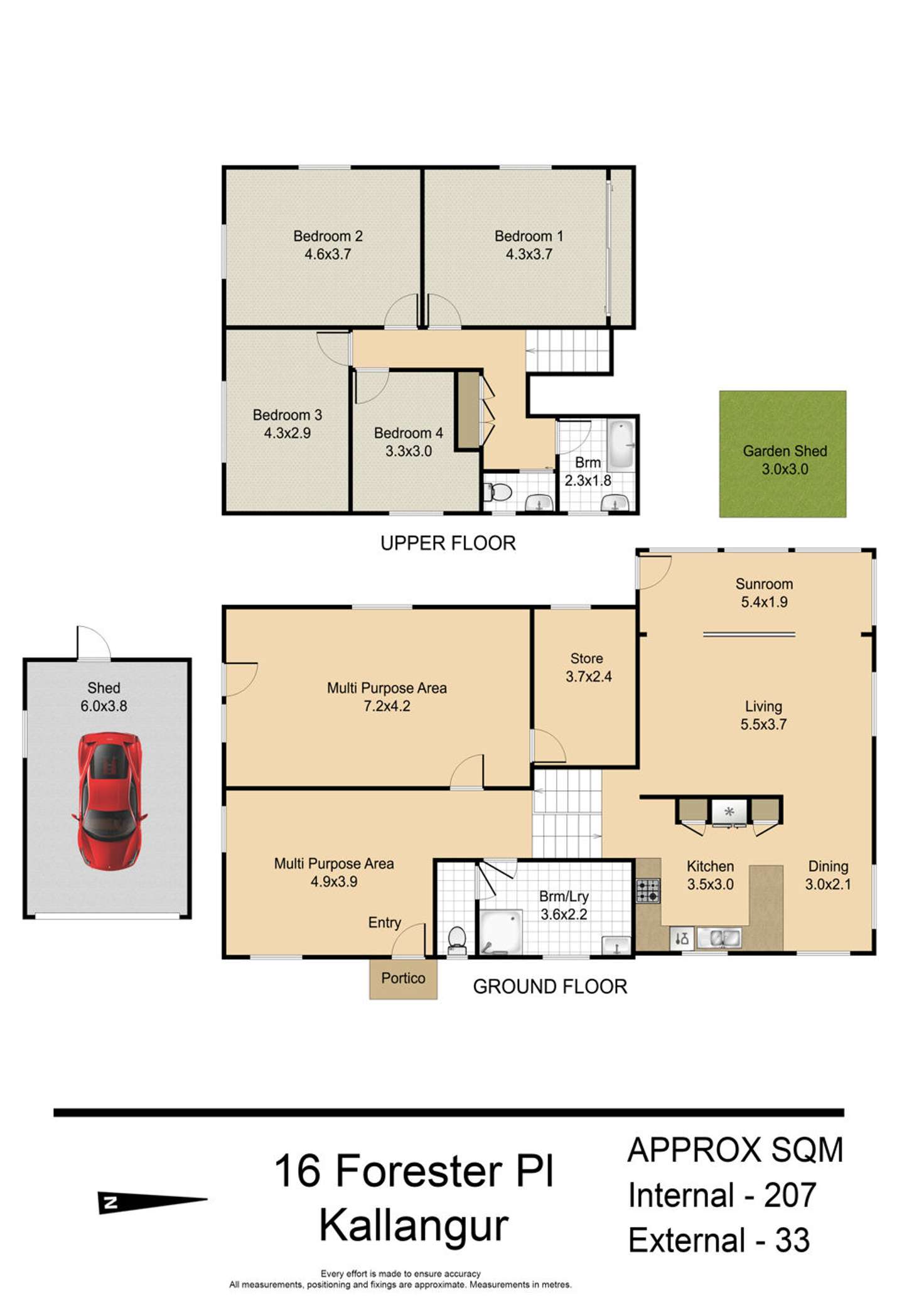 Floorplan of Homely house listing, 16 Forester Place, Kallangur QLD 4503