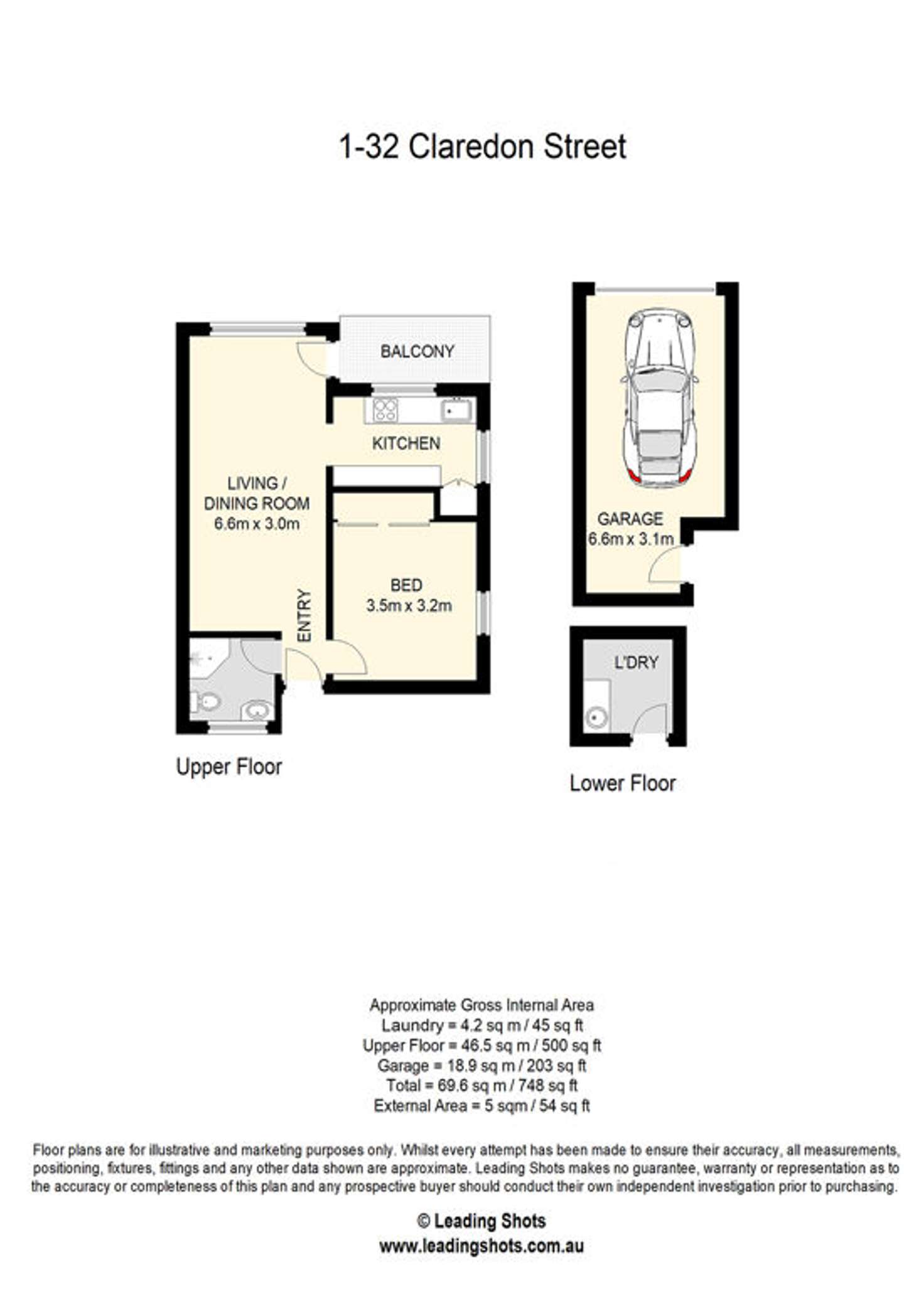 Floorplan of Homely unit listing, 1/32 CLARENDON STREET, East Brisbane QLD 4169