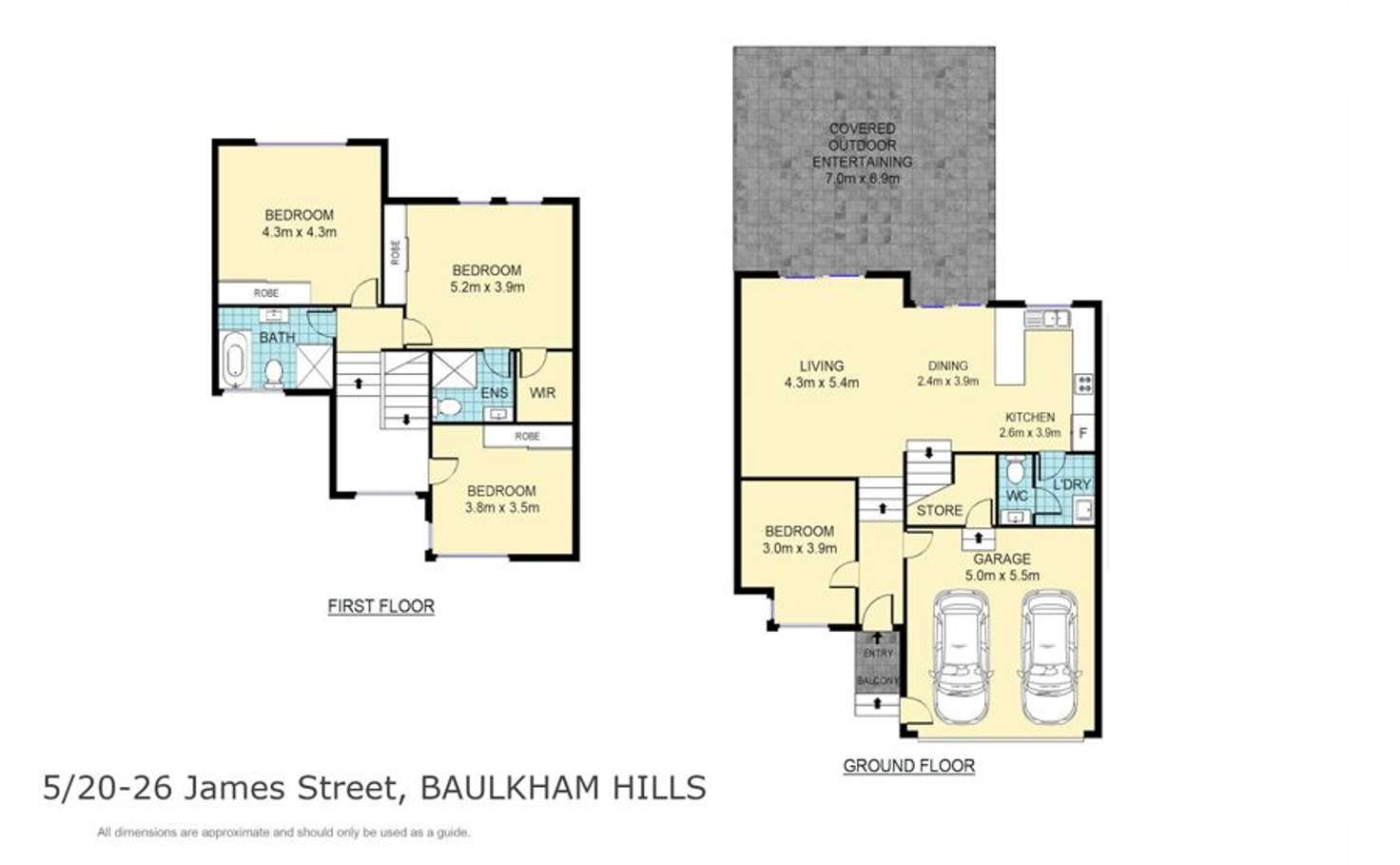 Floorplan of Homely townhouse listing, 5/20-26 James Street, Baulkham Hills NSW 2153