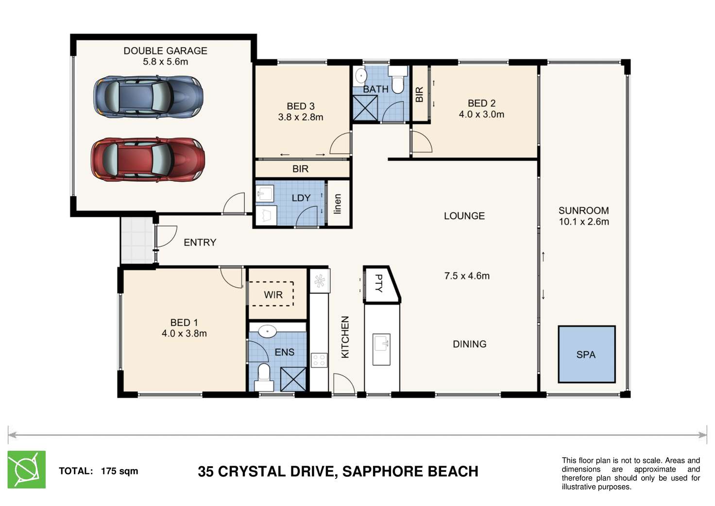 Floorplan of Homely house listing, 35 Crystal Drive, Sapphire Beach NSW 2450