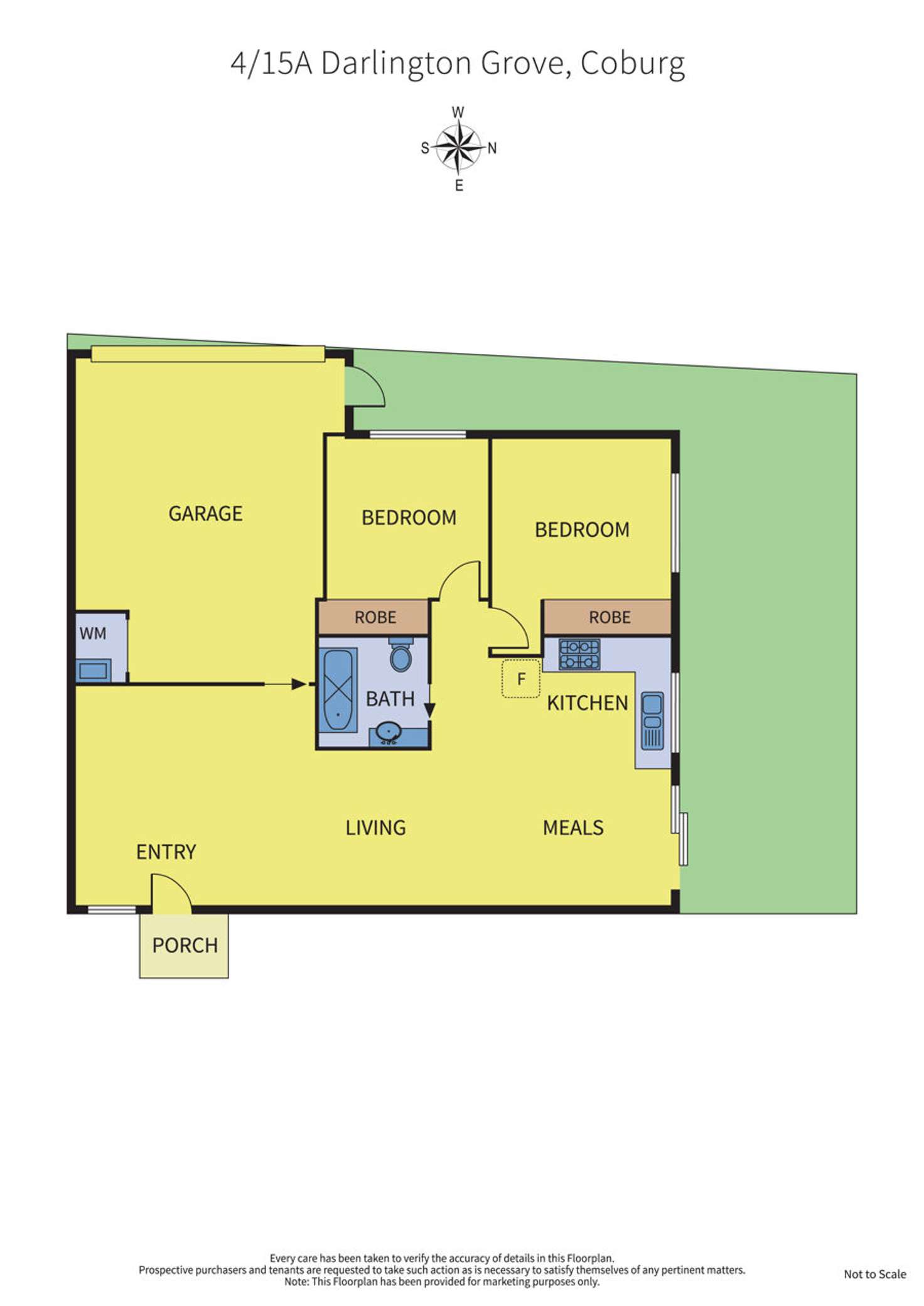 Floorplan of Homely townhouse listing, 3 & 4/15a Darlington Grove, Coburg VIC 3058