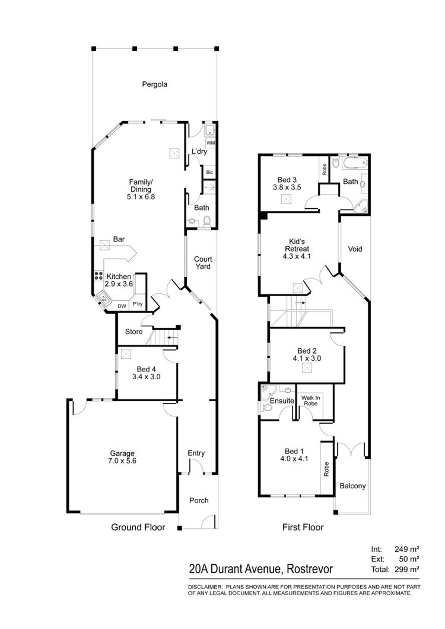 Floorplan of Homely house listing, 20A Durant Avenue, Rostrevor SA 5073