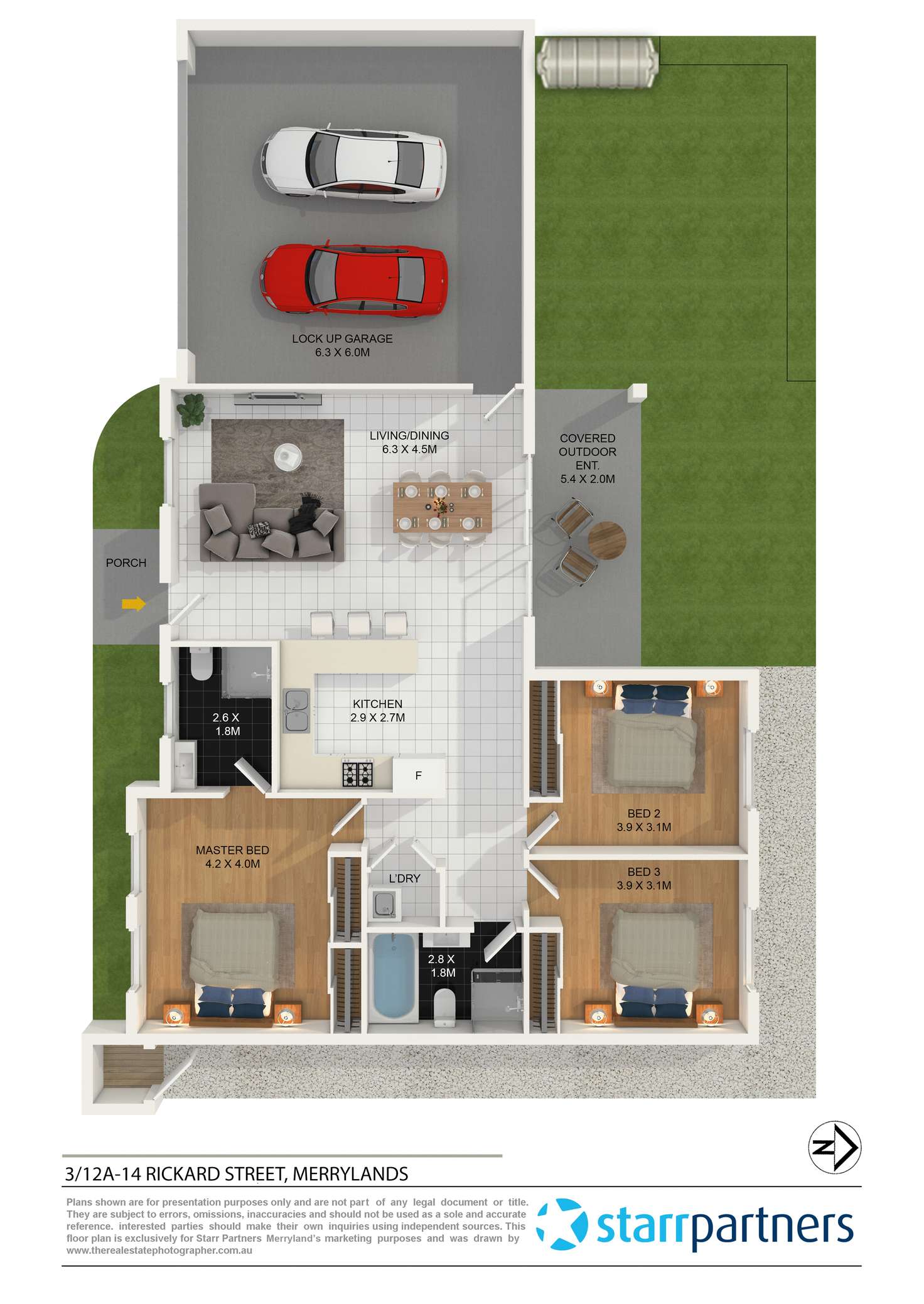 Floorplan of Homely villa listing, 3/12a-14 Rickard Street, Merrylands NSW 2160