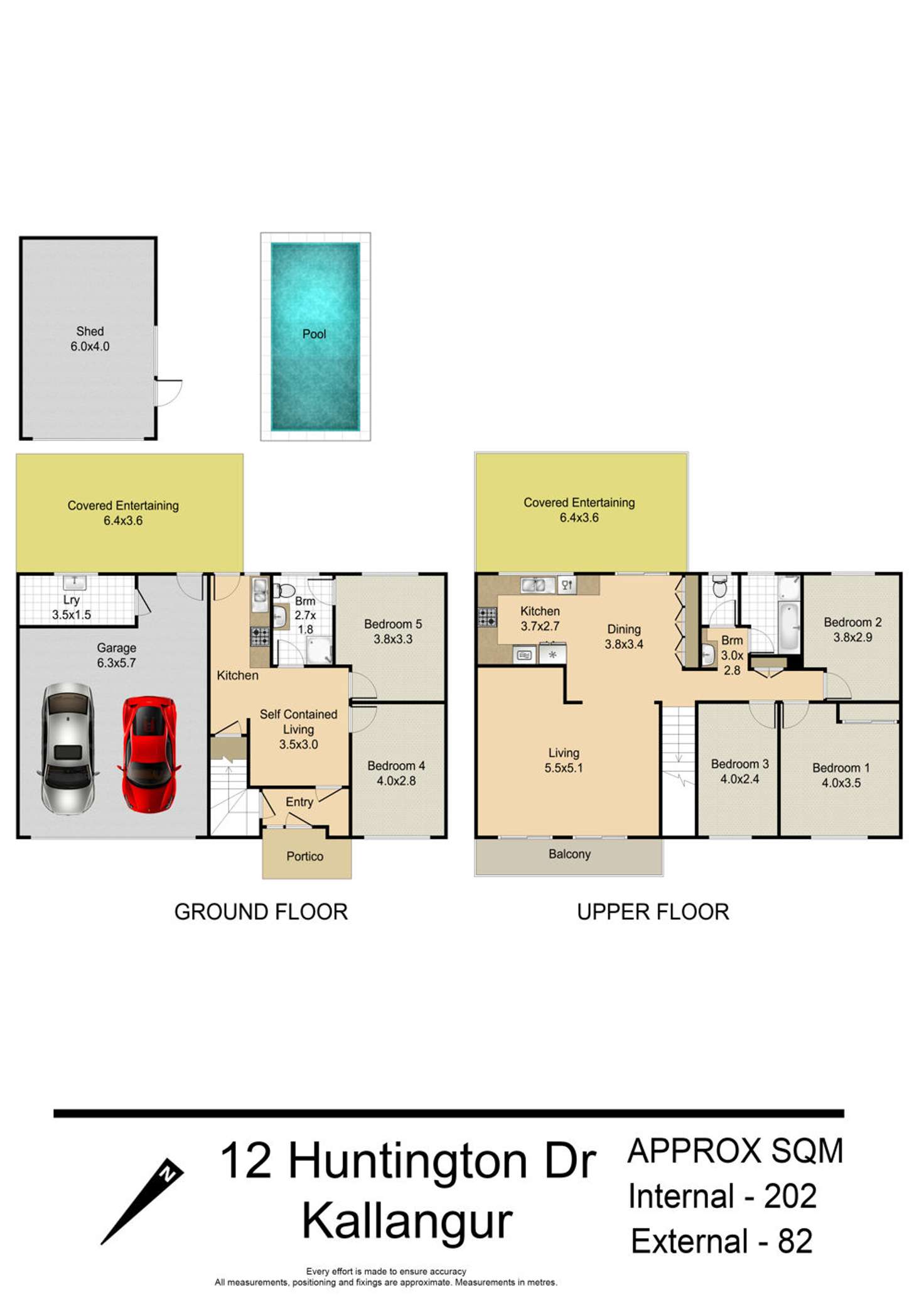 Floorplan of Homely house listing, 12 Huntington Drive, Kallangur QLD 4503
