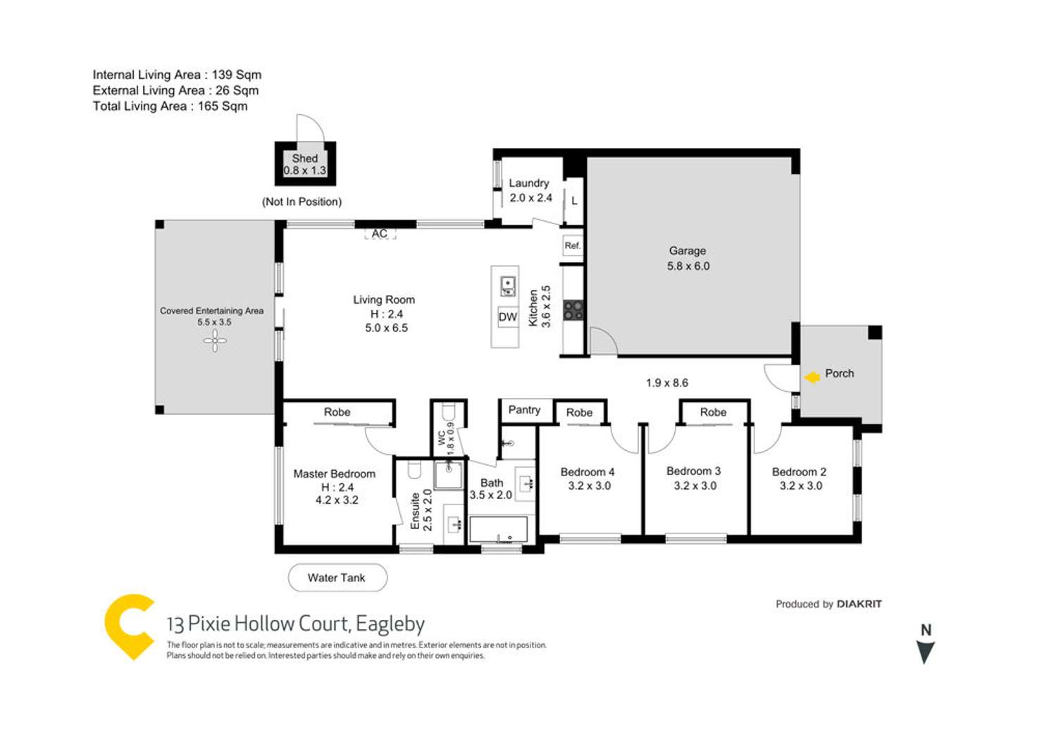 Floorplan of Homely house listing, 13 Pixie Hollow Court, Eagleby QLD 4207
