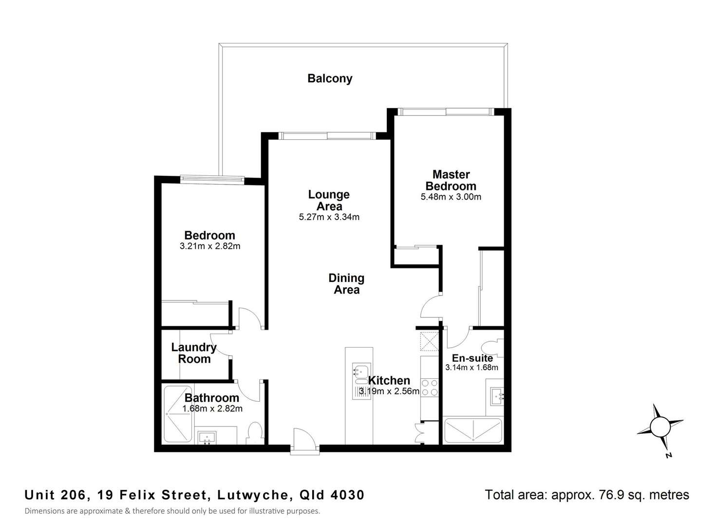 Floorplan of Homely apartment listing, 206/19 Felix Street, Lutwyche QLD 4030