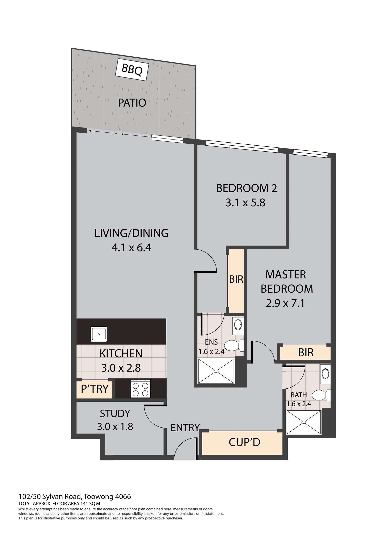 Floorplan of Homely apartment listing, 102/50 Sylvan Road, Toowong QLD 4066