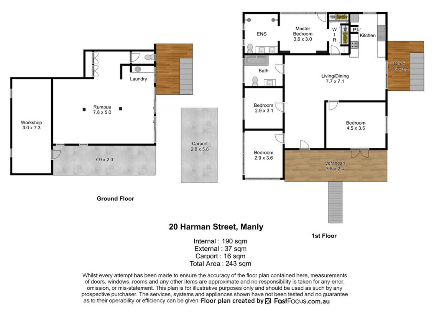 Floorplan of Homely house listing, 20 Harman Street, Manly QLD 4179