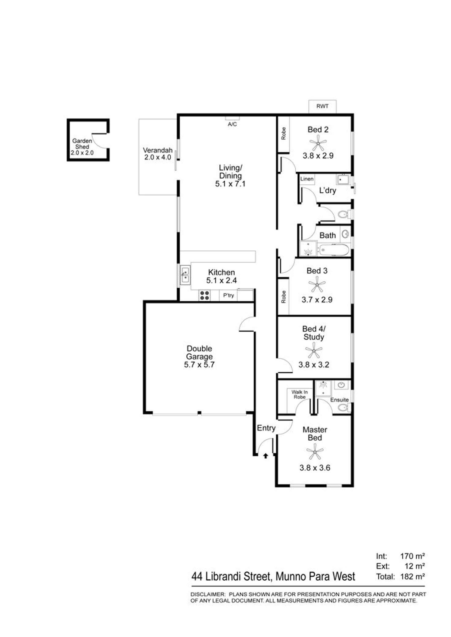 Floorplan of Homely house listing, 44 Librandi Street, Munno Para West SA 5115