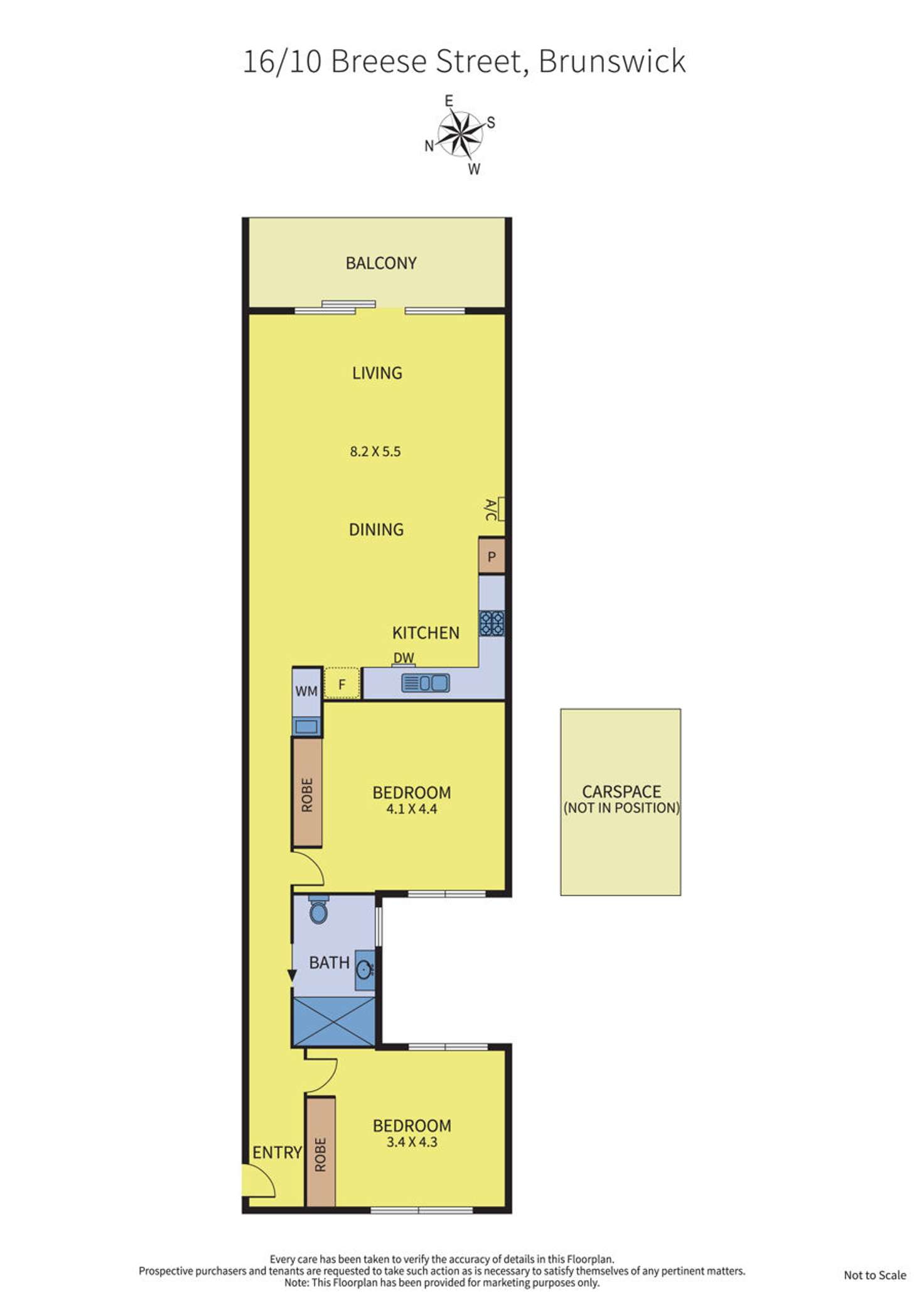 Floorplan of Homely apartment listing, 16/10 Breese Street, Brunswick VIC 3056