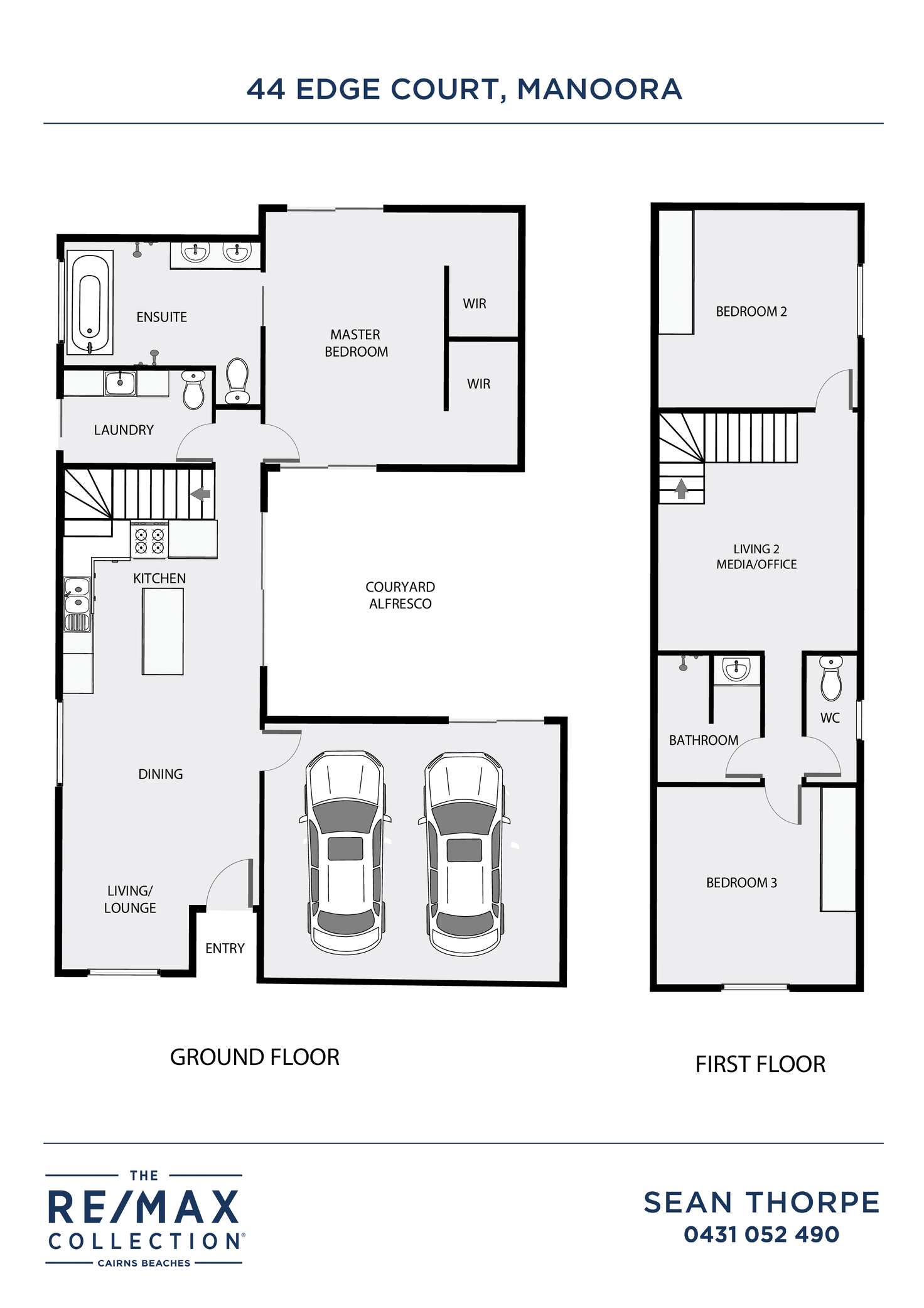 Floorplan of Homely house listing, 44 Edge Court, Manoora QLD 4870