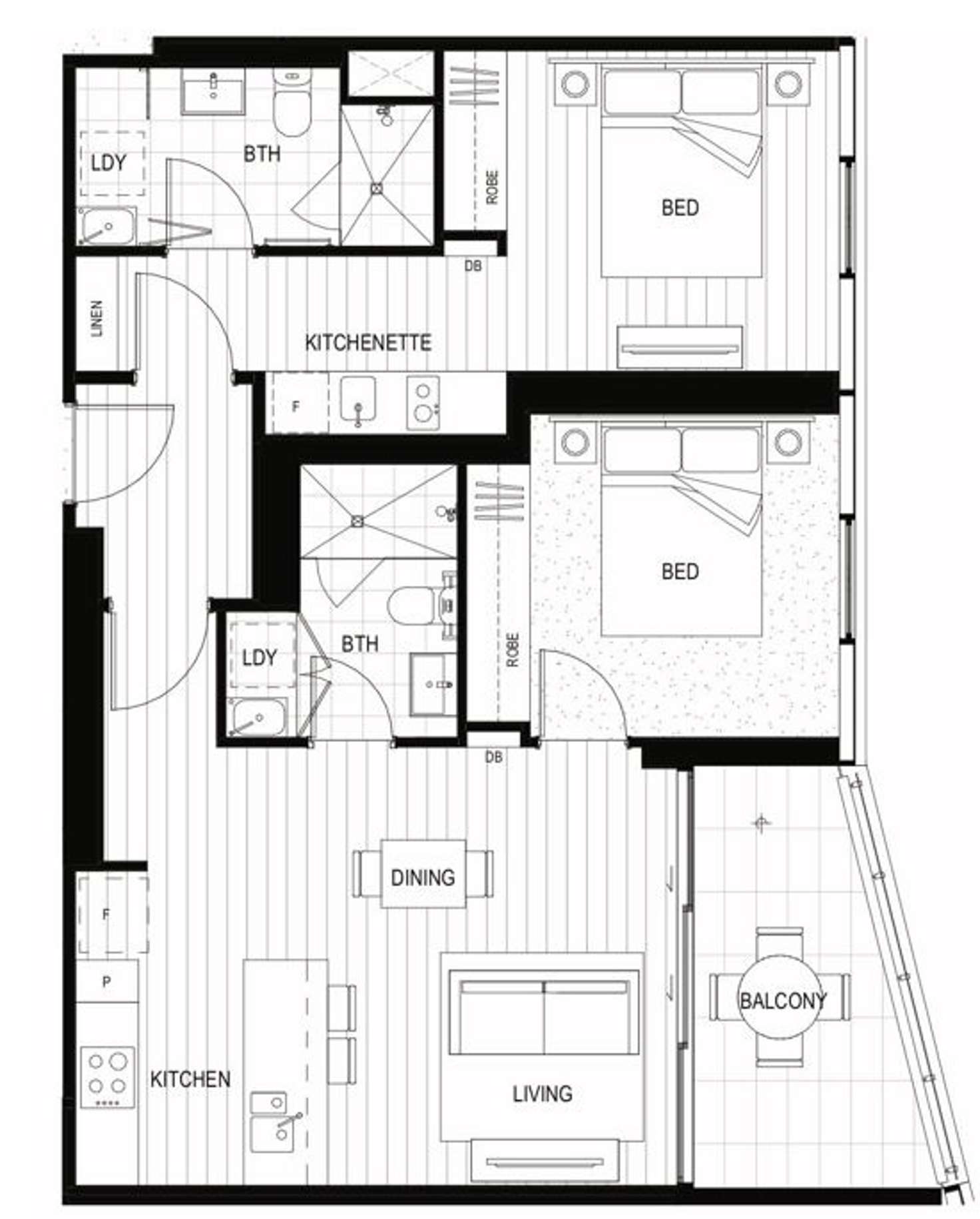 Floorplan of Homely apartment listing, 1 CORDELIA STREET, South Brisbane QLD 4101
