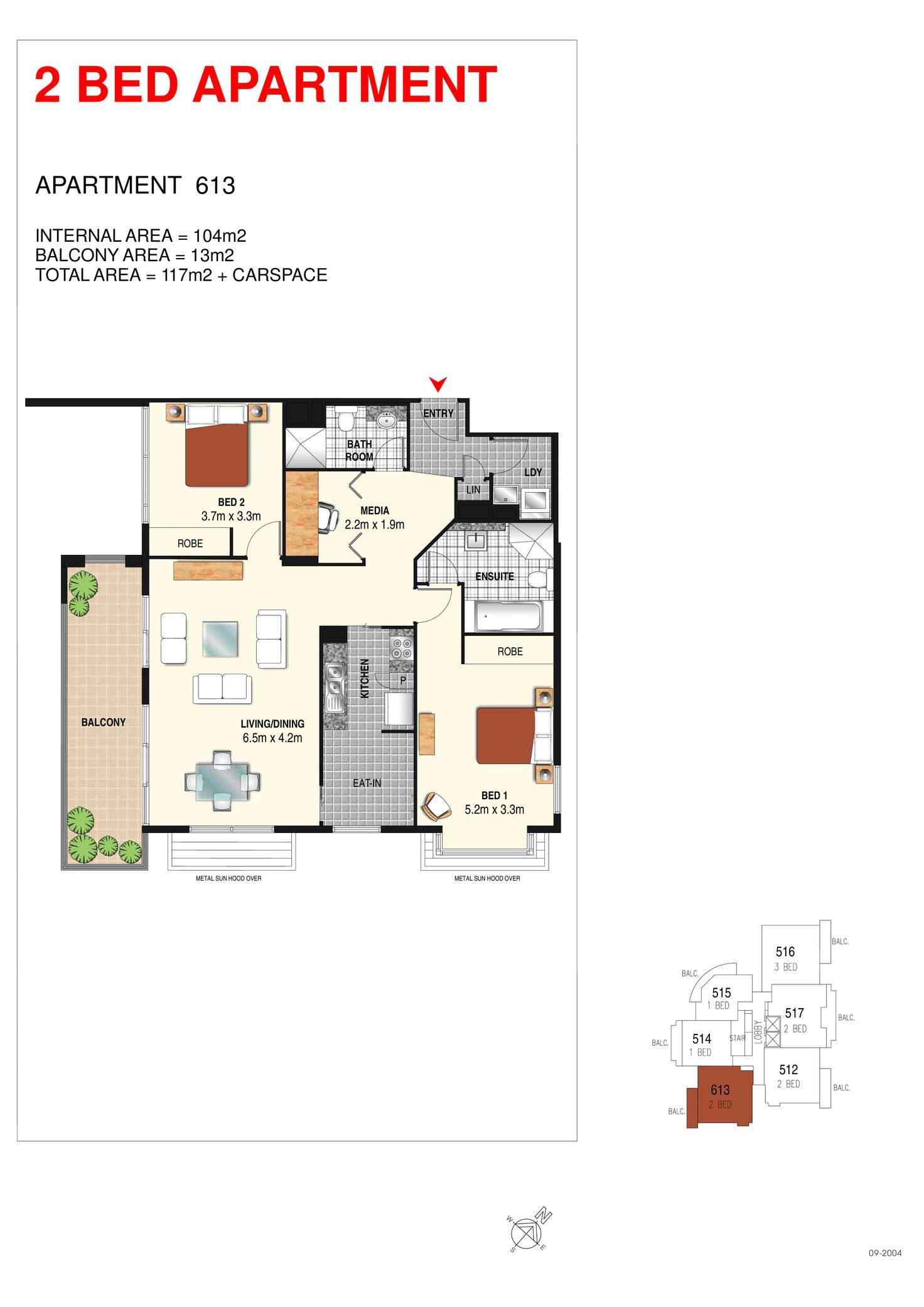 Floorplan of Homely apartment listing, 3 Como Crescent, Southport QLD 4215