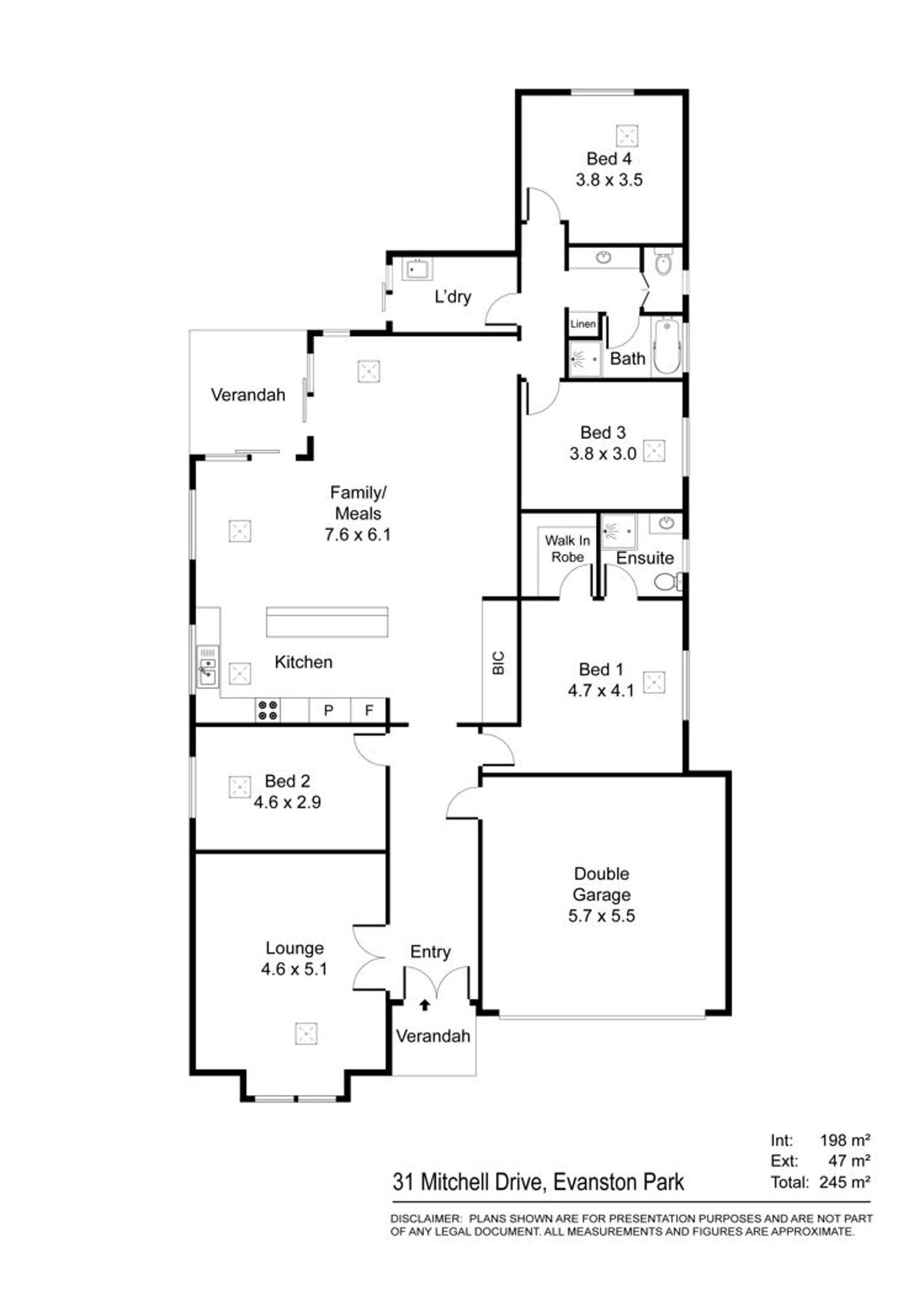 Floorplan of Homely house listing, 31 Mitchell Drive, Evanston Park SA 5116