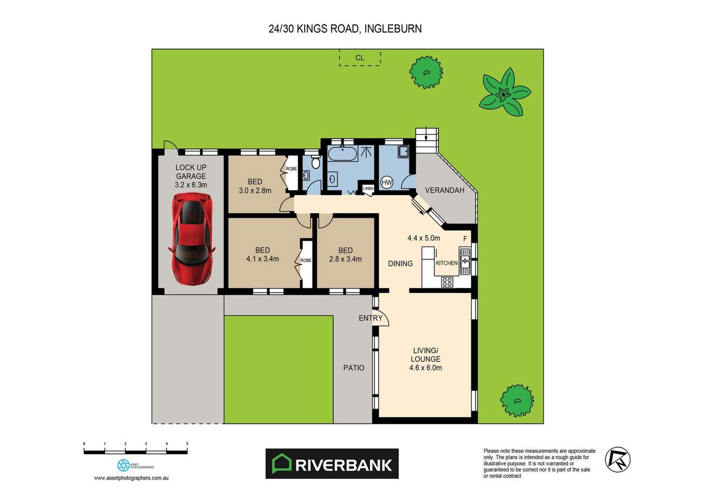 Floorplan of Homely villa listing, 24/30 Kings Road, Ingleburn NSW 2565