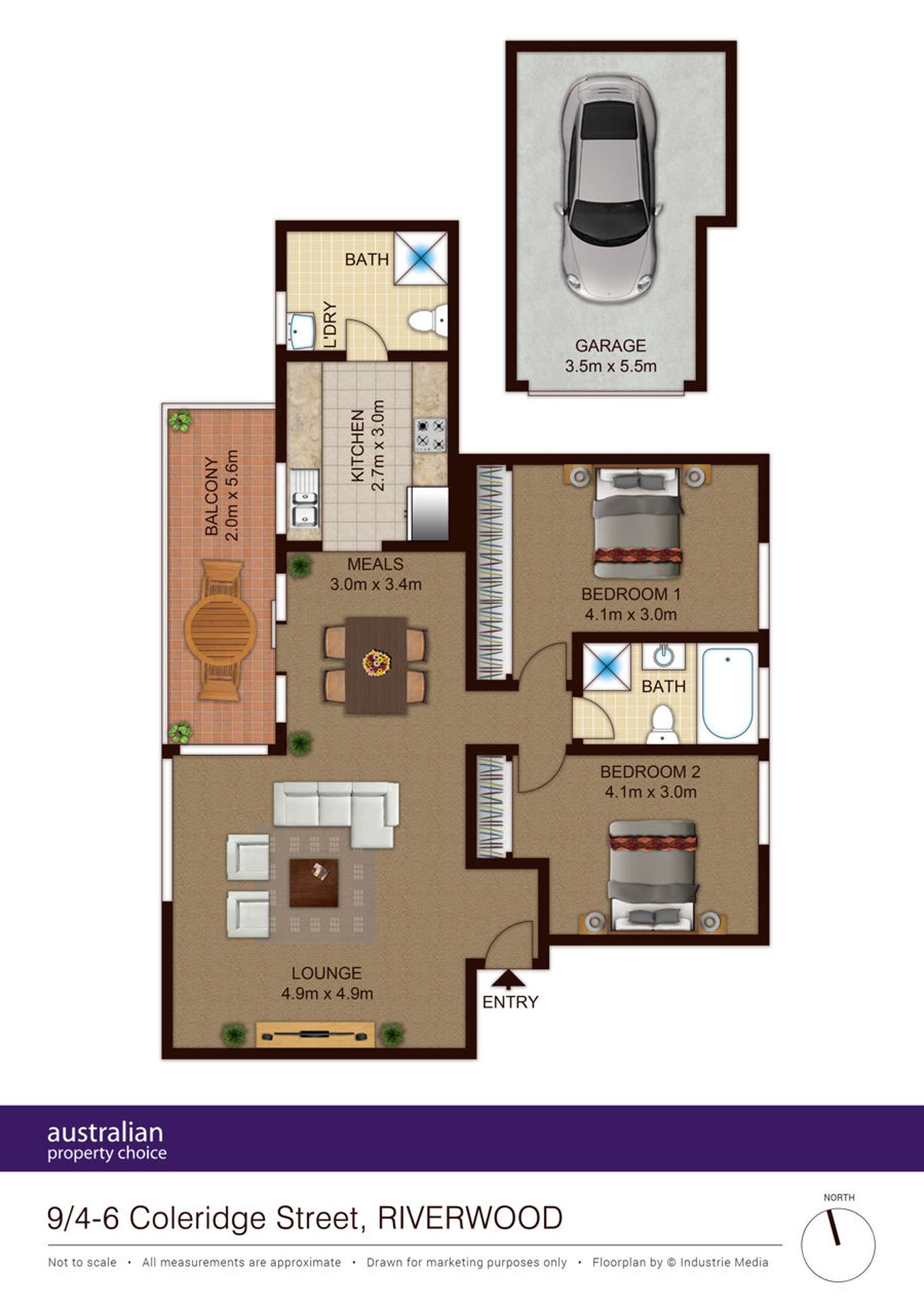 Floorplan of Homely apartment listing, 9/4 Coleridge Street, Riverwood NSW 2210